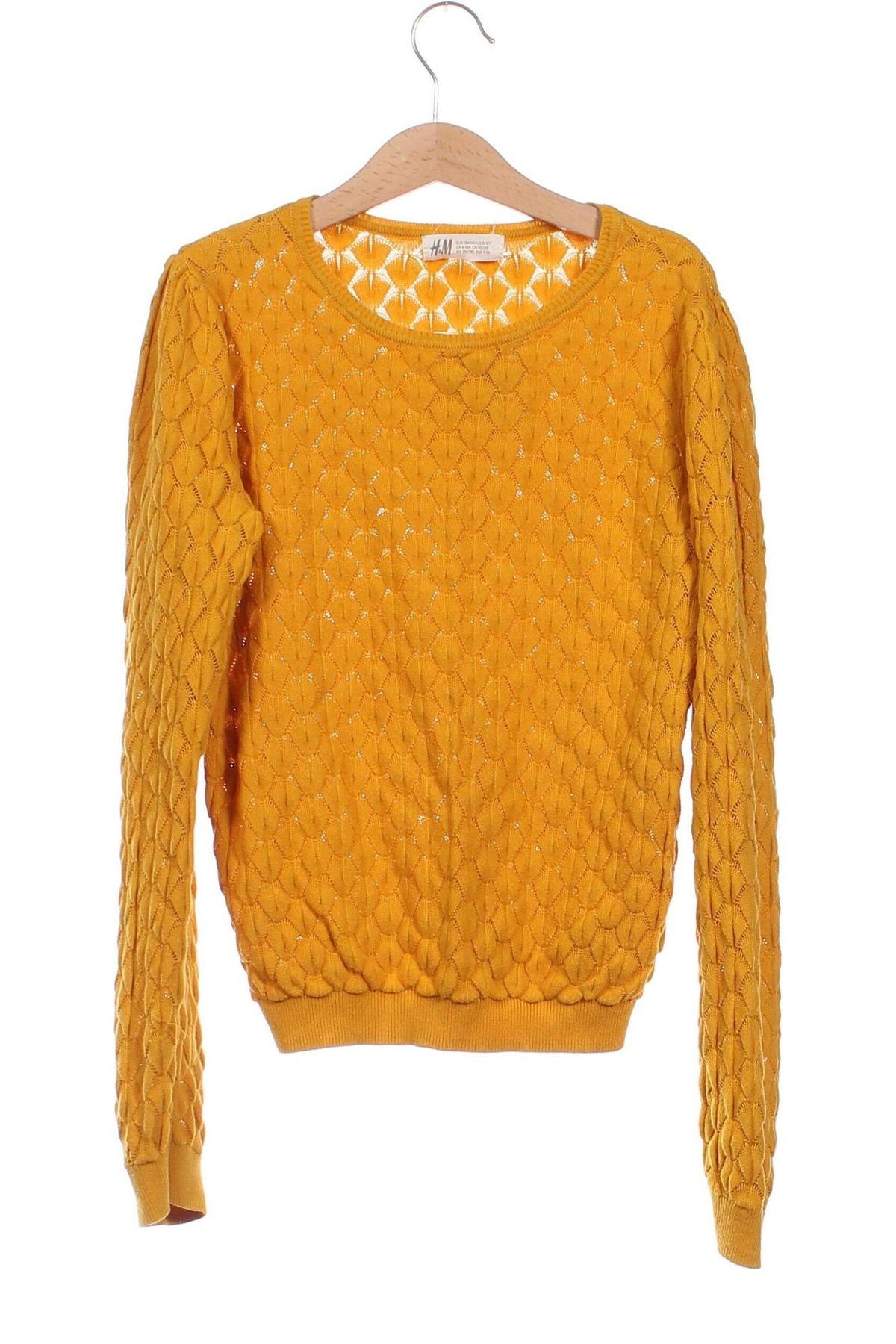 Детски пуловер H&M, Размер 8-9y/ 134-140 см, Цвят Жълт, Цена 8,16 лв.