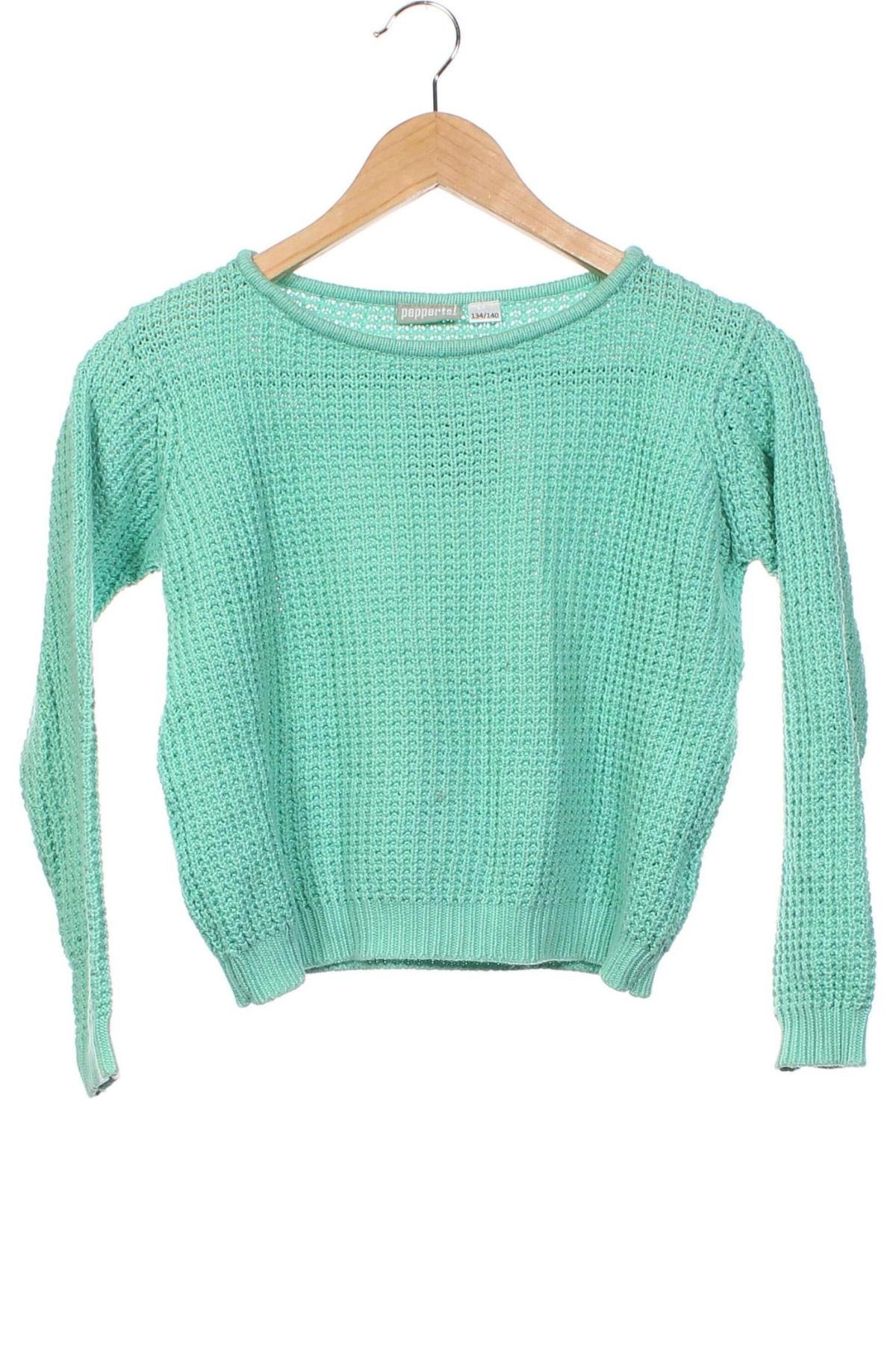 Детски пуловер Pepperts!, Размер 8-9y/ 134-140 см, Цвят Зелен, Цена 7,92 лв.