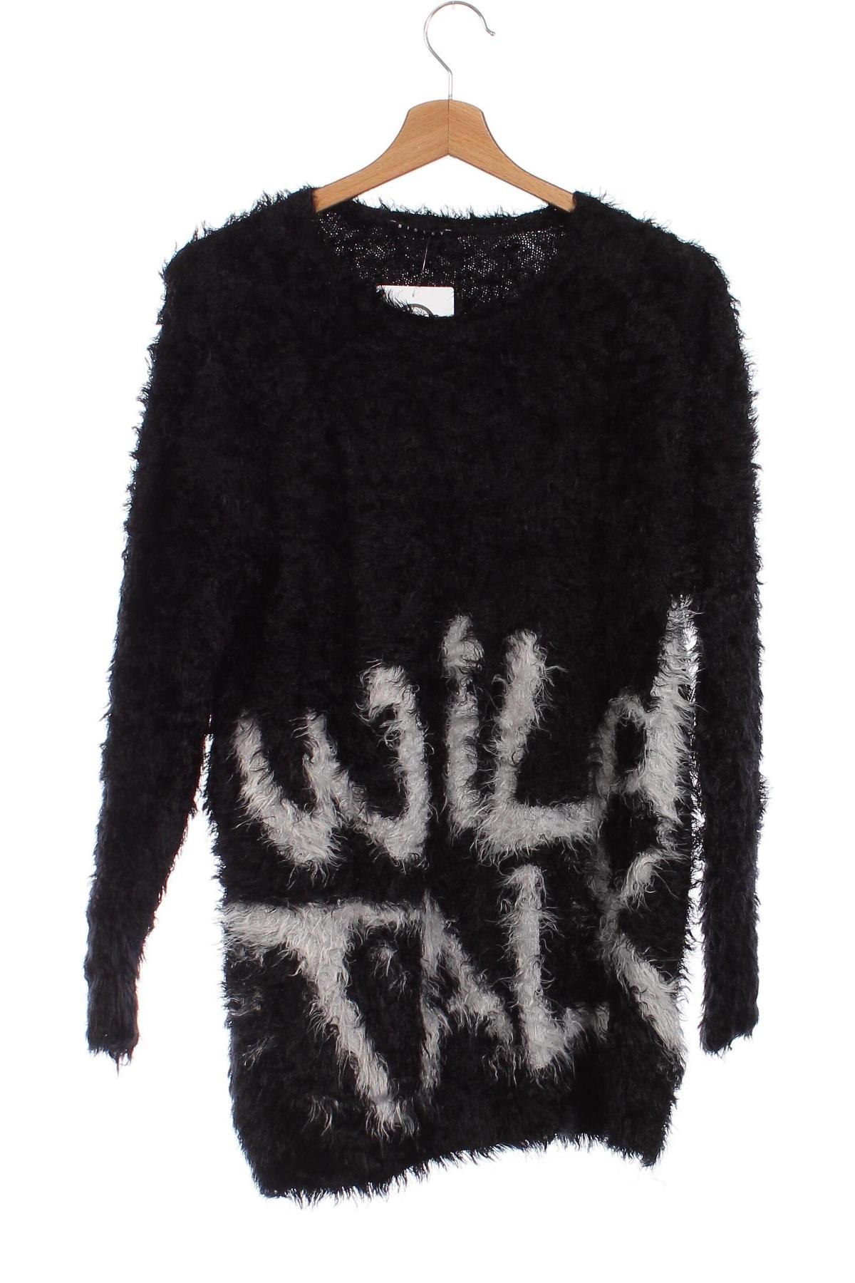 Детски пуловер Sisley, Размер 11-12y/ 152-158 см, Цвят Черен, Цена 18,87 лв.