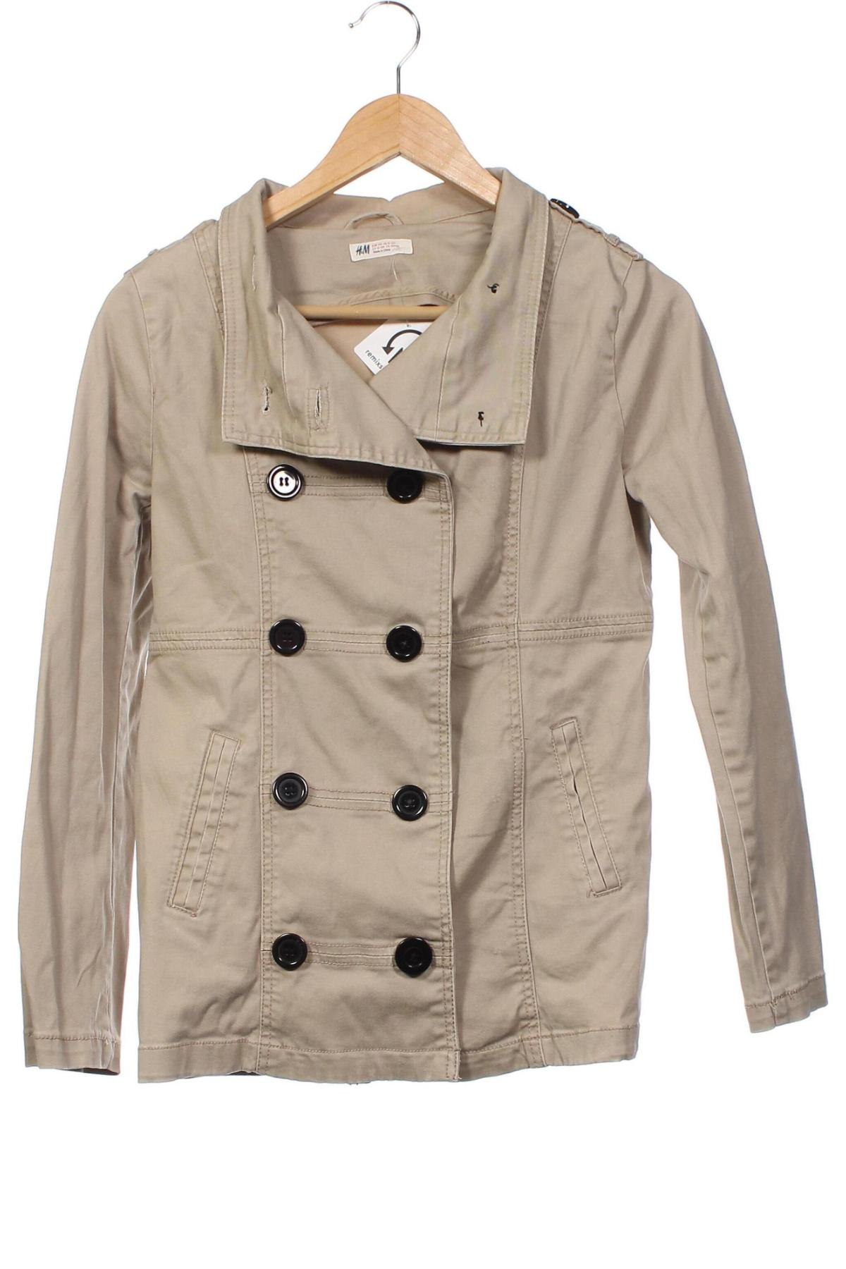 Detský prechodný kabát  H&M, Veľkosť 12-13y/ 158-164 cm, Farba Béžová, Cena  9,91 €