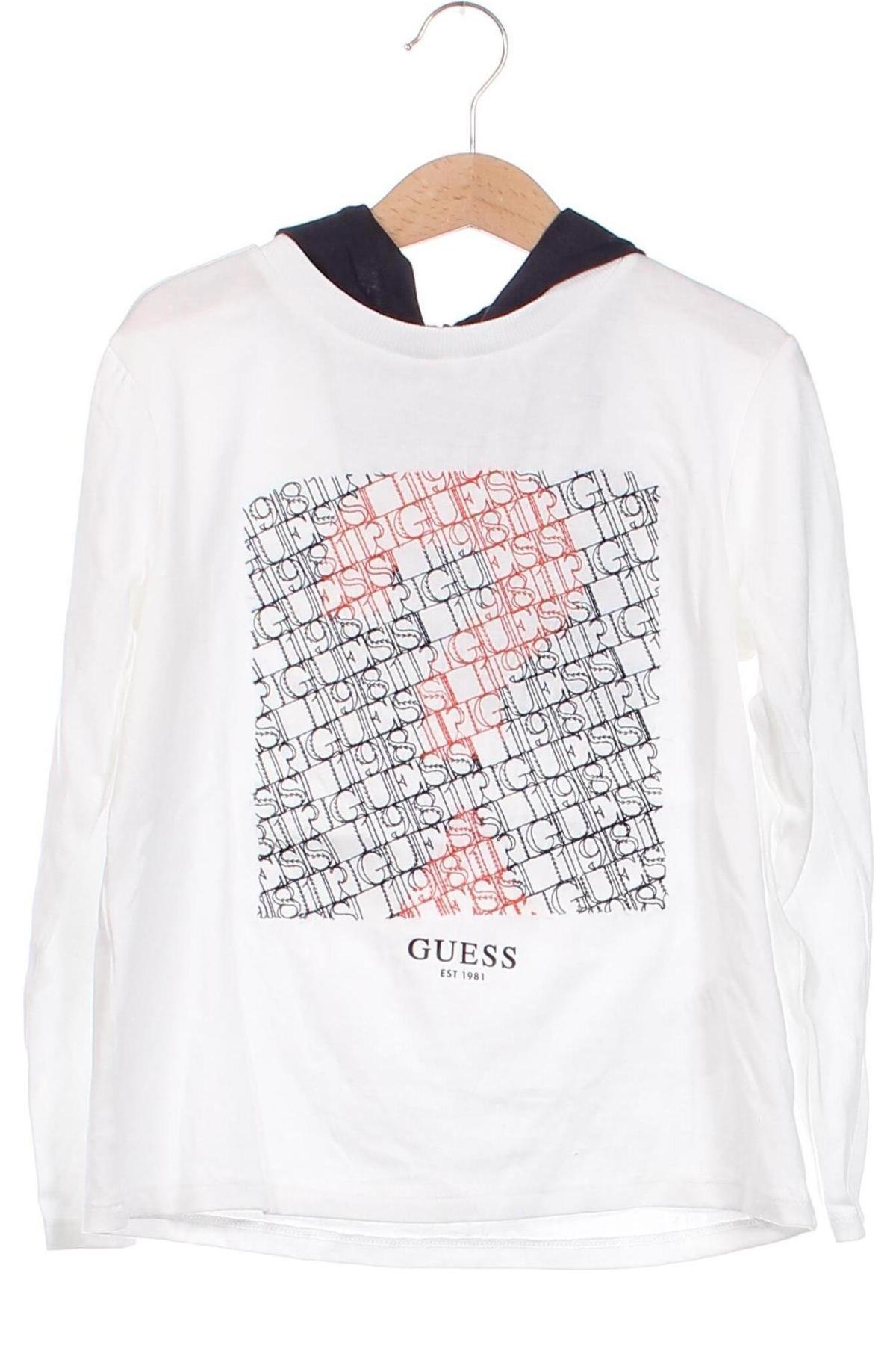 Kinder Sweatshirts Guess, Größe 7-8y/ 128-134 cm, Farbe Weiß, Preis € 37,31