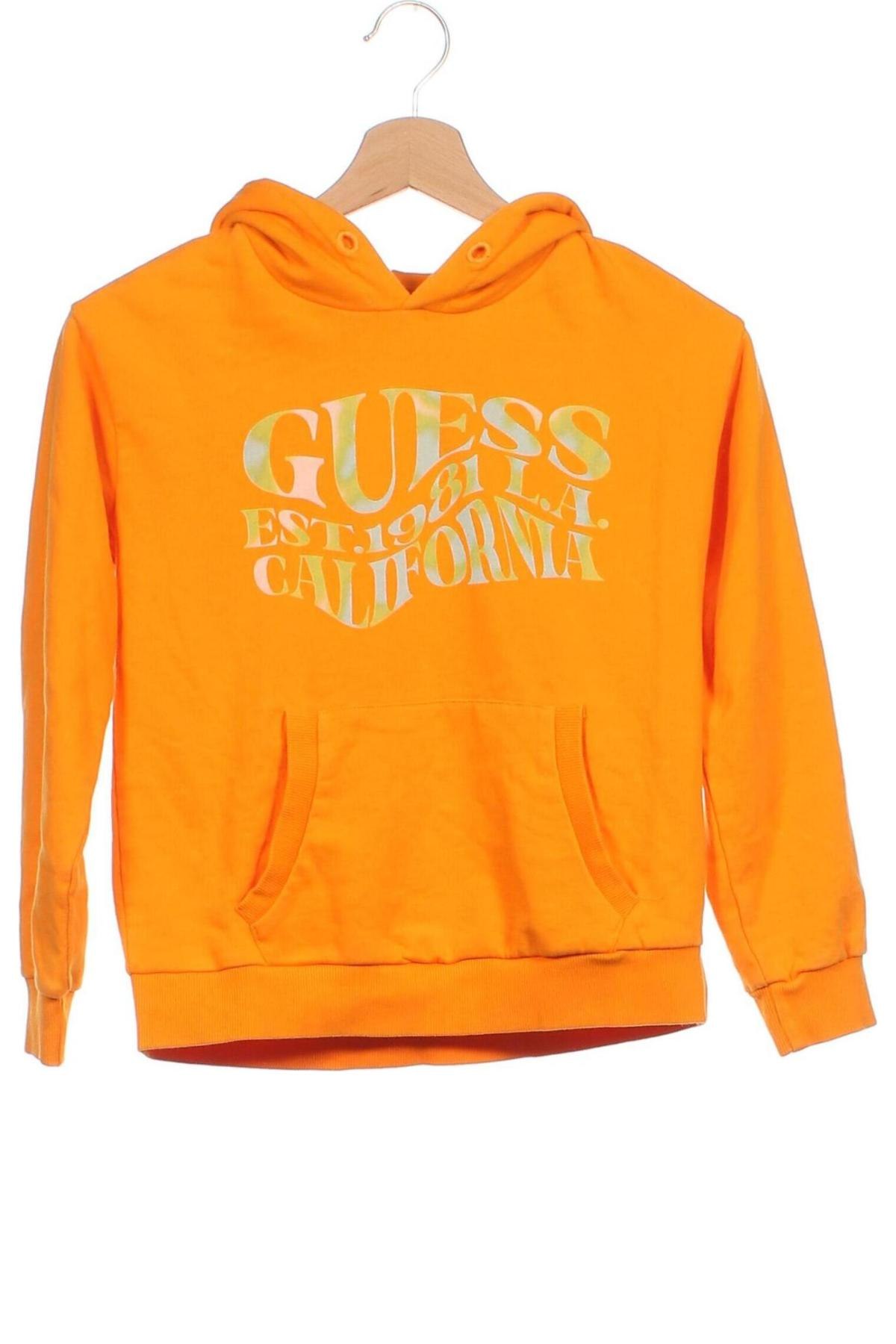 Gyerek sweatshirt Guess, Méret 7-8y / 128-134 cm, Szín Narancssárga
, Ár 16 279 Ft