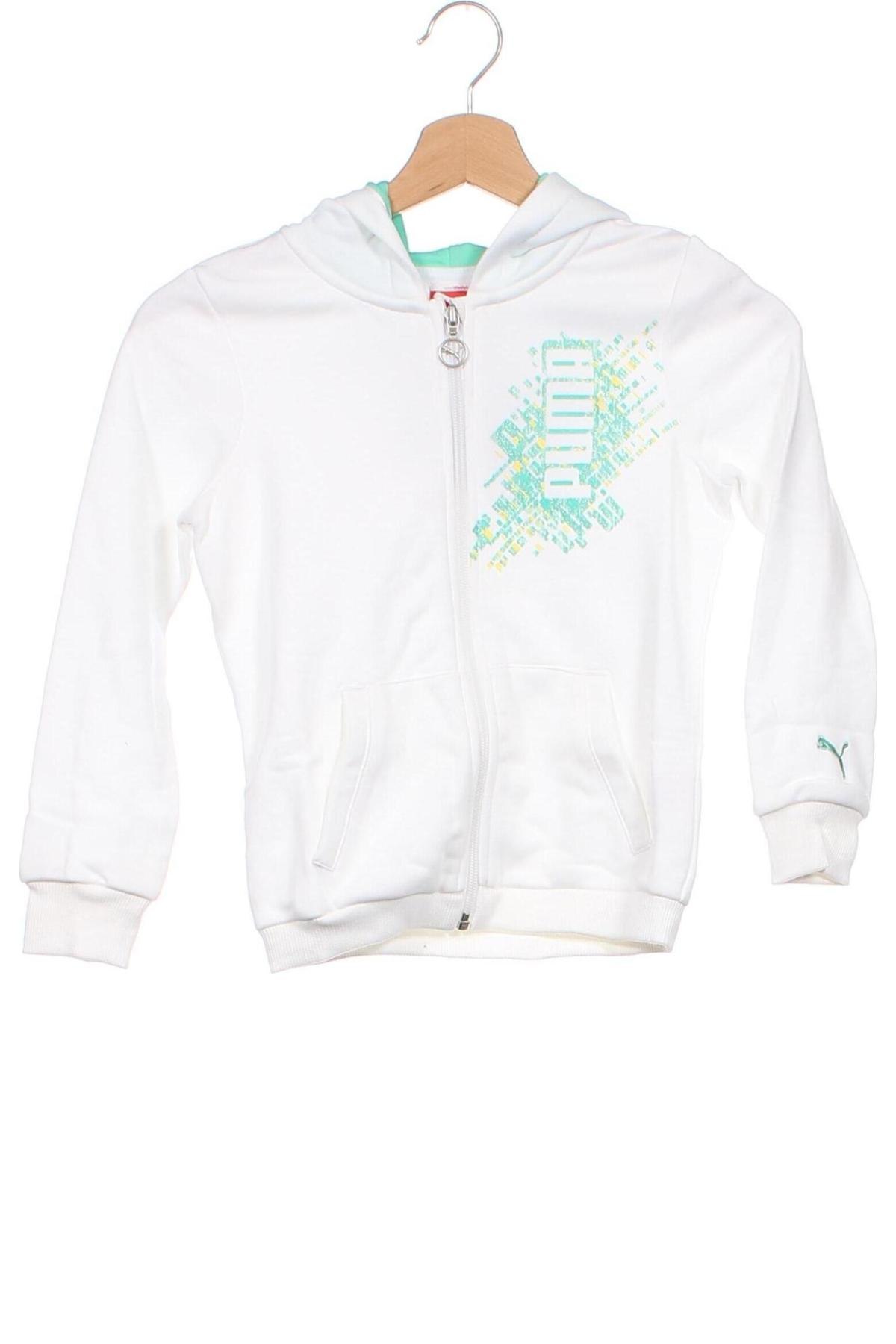 Kinder Sweatshirts PUMA, Größe 6-7y/ 122-128 cm, Farbe Weiß, Preis 21,56 €