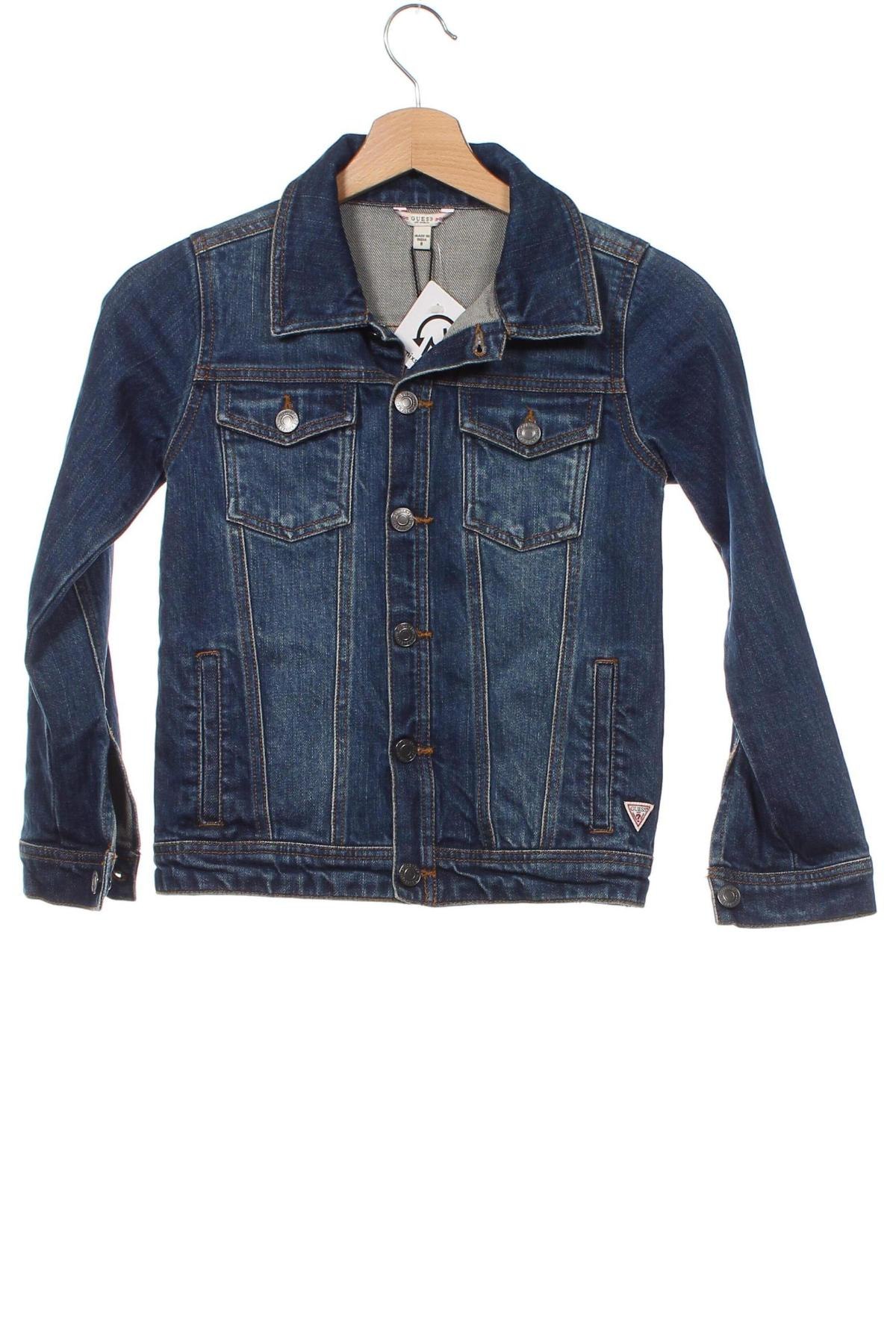 Detská džínsová bunda  Guess, Veľkosť 7-8y/ 128-134 cm, Farba Modrá, Cena  55,39 €