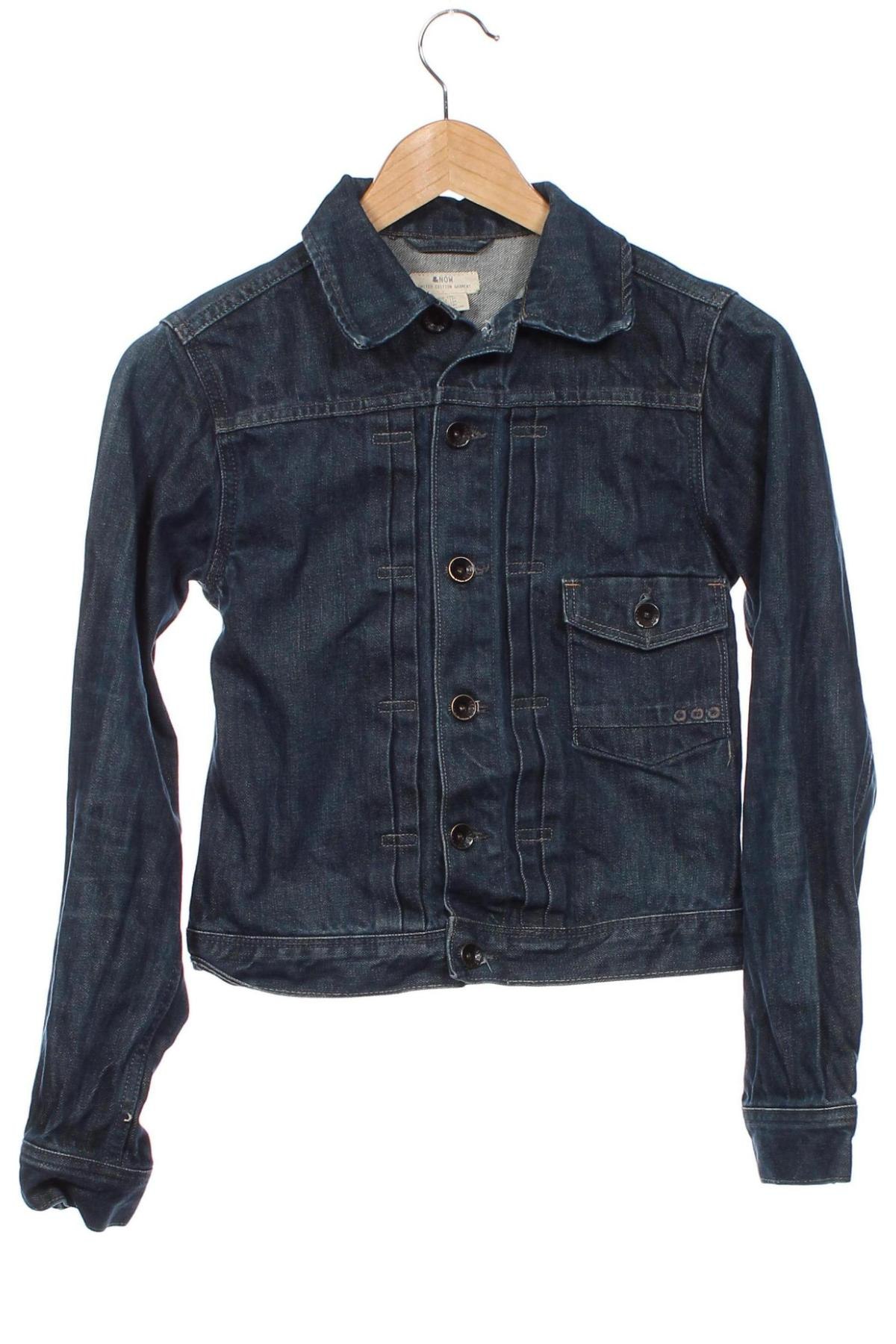 Kinder Jeansjacke H&M, Größe 12-13y/ 158-164 cm, Farbe Blau, Preis 8,08 €