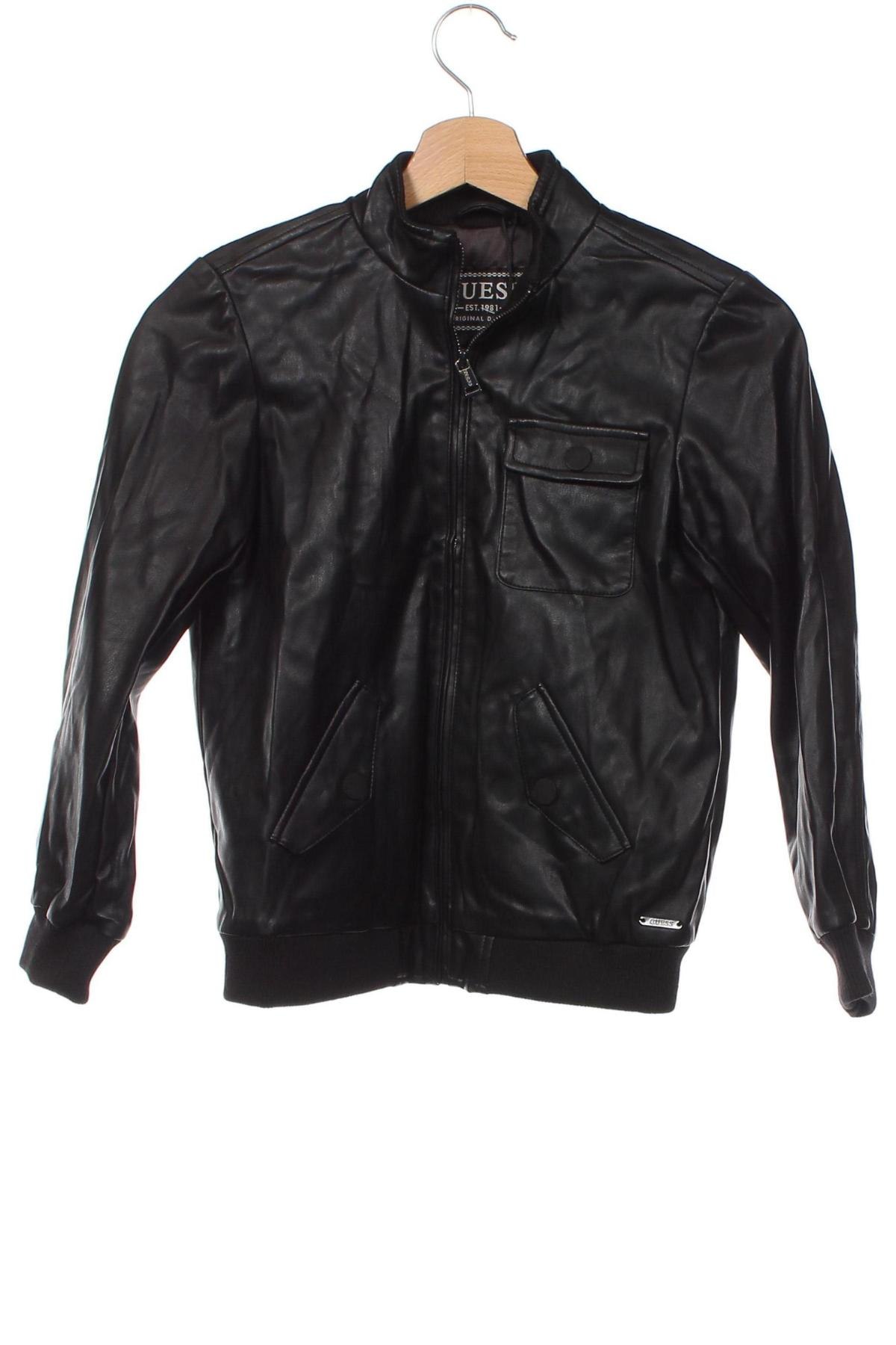 Detská kožená bunda  Guess, Veľkosť 7-8y/ 128-134 cm, Farba Čierna, Cena  55,53 €