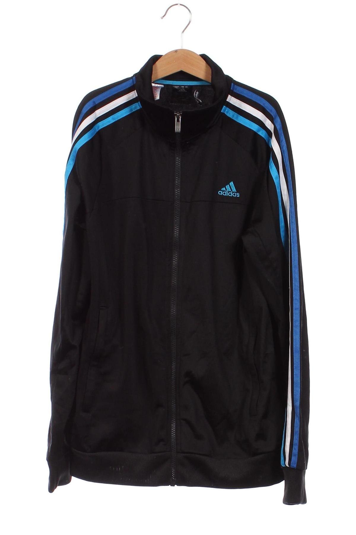 Детско спортно горнище Adidas, Размер 13-14y/ 164-168 см, Цвят Черен, Цена 43,24 лв.