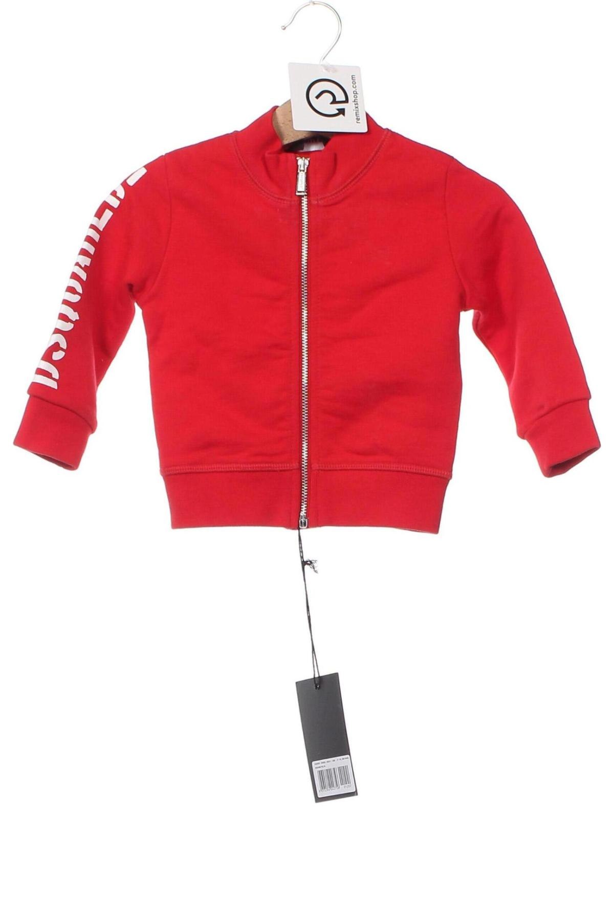 Dziecięca sportowa bluza Dsquared2, Rozmiar 9-12m/ 74-80 cm, Kolor Czerwony, Cena 596,37 zł