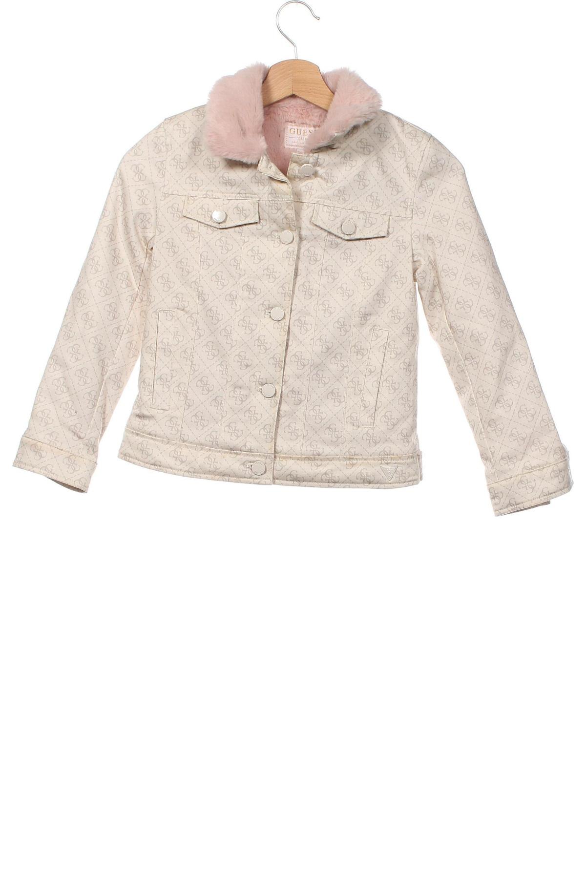 Kinderjacke Guess, Größe 7-8y/ 128-134 cm, Farbe Beige, Preis € 123,20