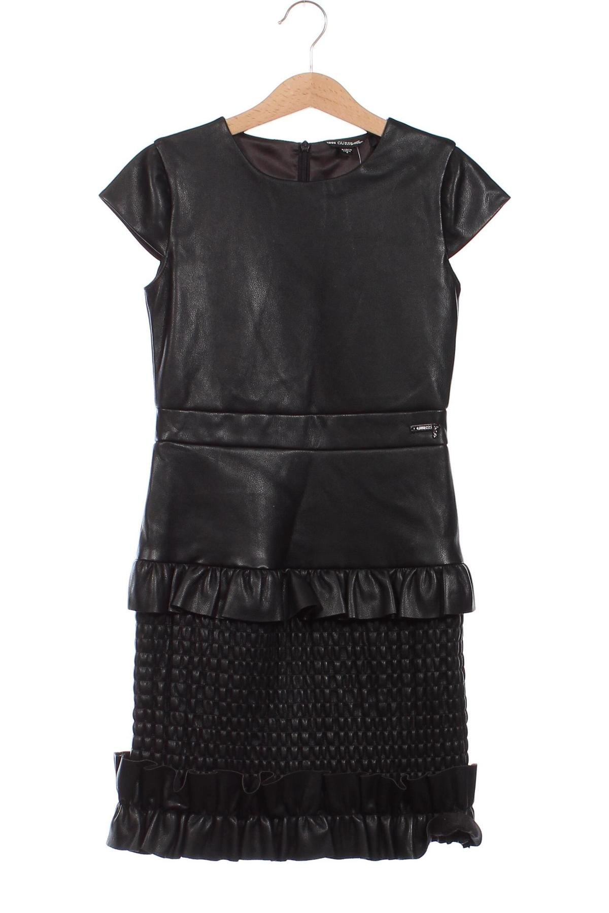Δερμάτινο φόρεμα Guess, Μέγεθος 7-8y/ 128-134 εκ., Χρώμα Μαύρο, Τιμή 83,09 €
