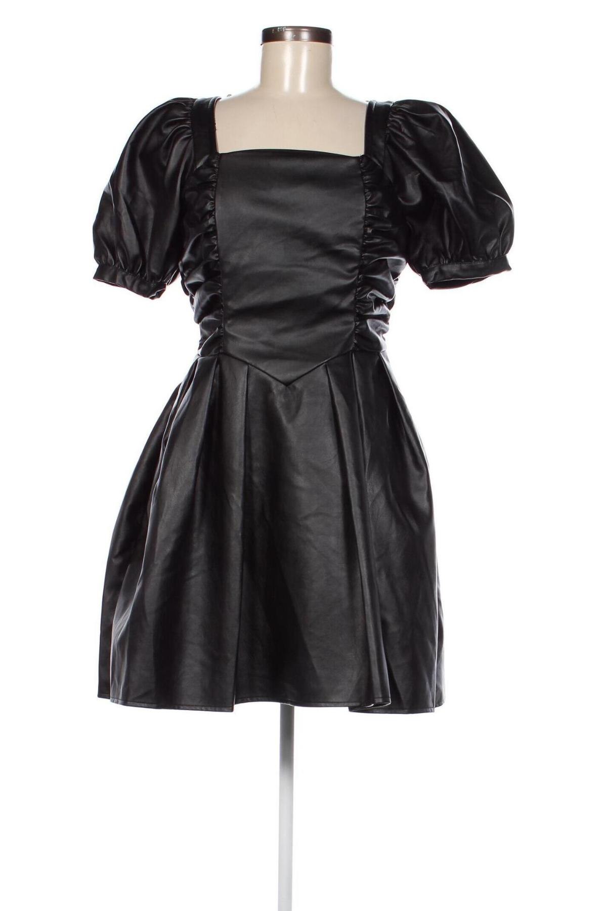 Kožené šaty  NA-KD, Veľkosť S, Farba Čierna, Cena  18,93 €