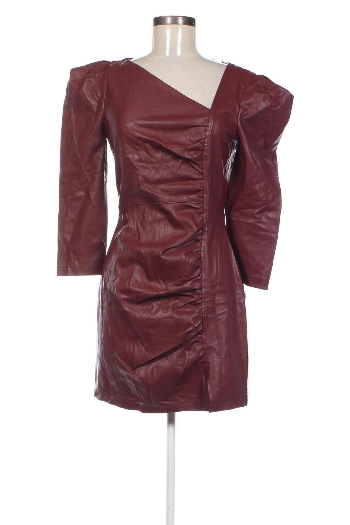 Kožené šaty  Zara, Velikost M, Barva Červená, Cena  430,00 Kč