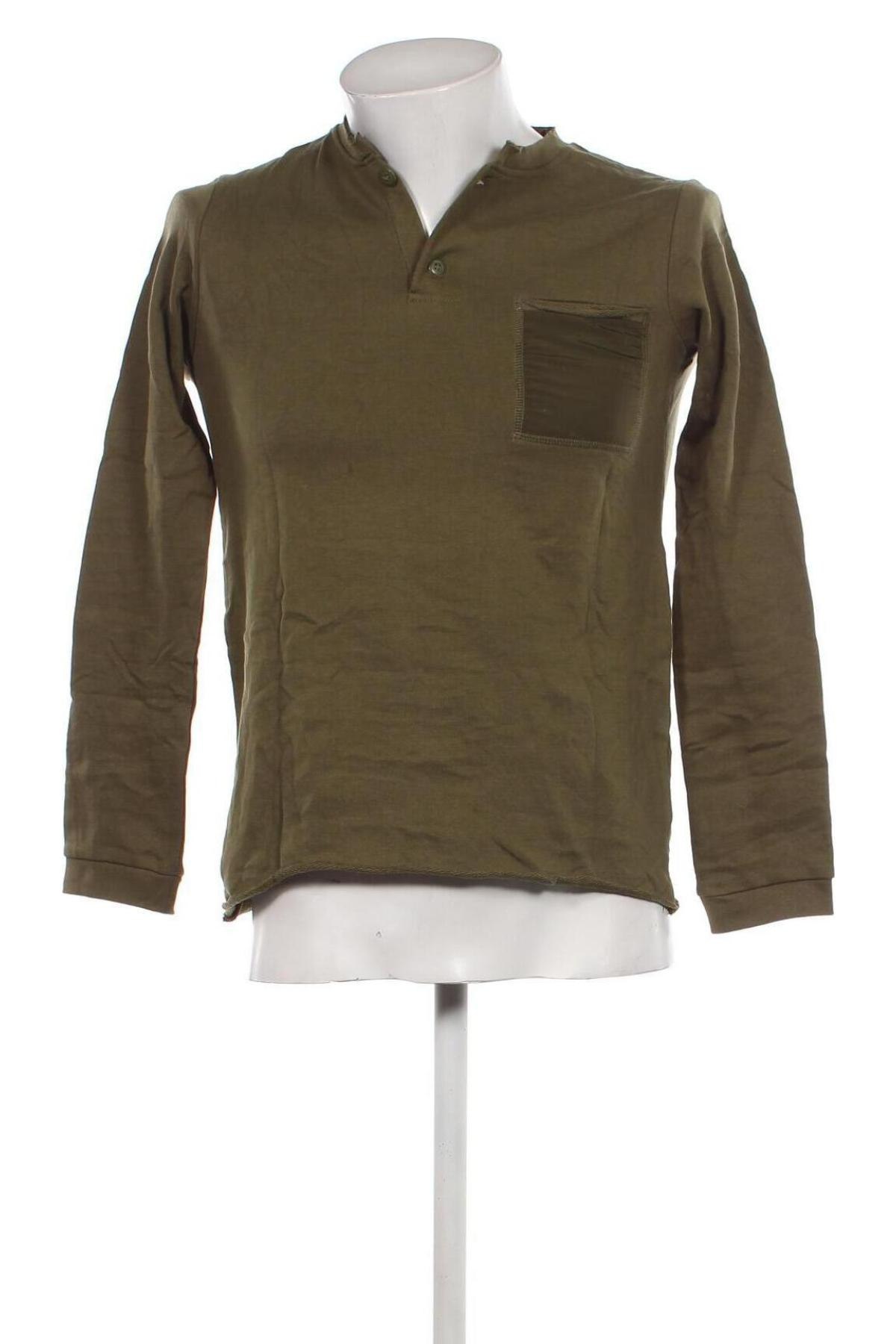 Ανδρική μπλούζα Pull&Bear, Μέγεθος S, Χρώμα Πράσινο, Τιμή 6,35 €
