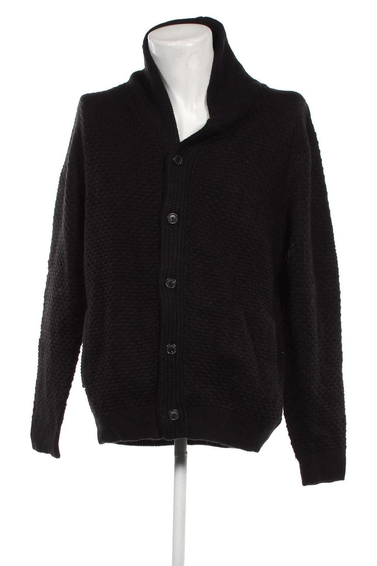 Jachetă tricotată de bărbați Calliope, Mărime XXL, Culoare Negru, Preț 77,27 Lei
