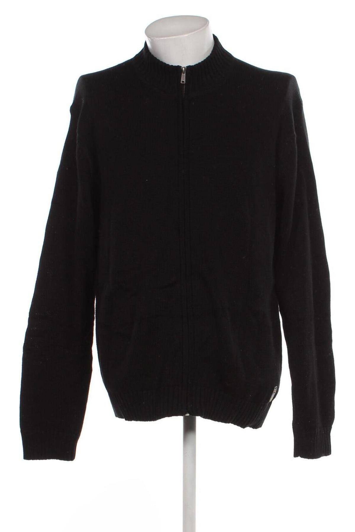 Jachetă tricotată de bărbați Esprit, Mărime L, Culoare Negru, Preț 85,26 Lei