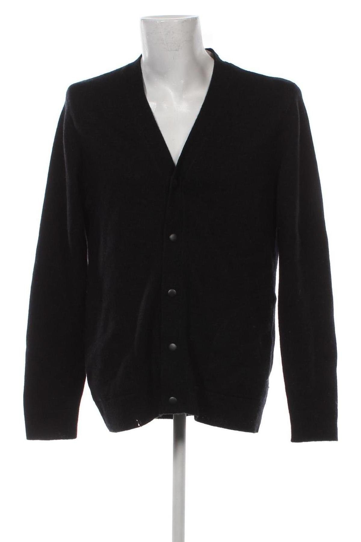 Jachetă tricotată de bărbați H&M L.O.G.G., Mărime L, Culoare Negru, Preț 40,40 Lei