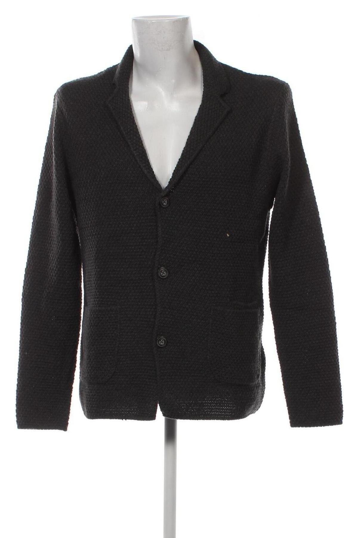 Jachetă tricotată de bărbați Pier One, Mărime L, Culoare Gri, Preț 137,70 Lei