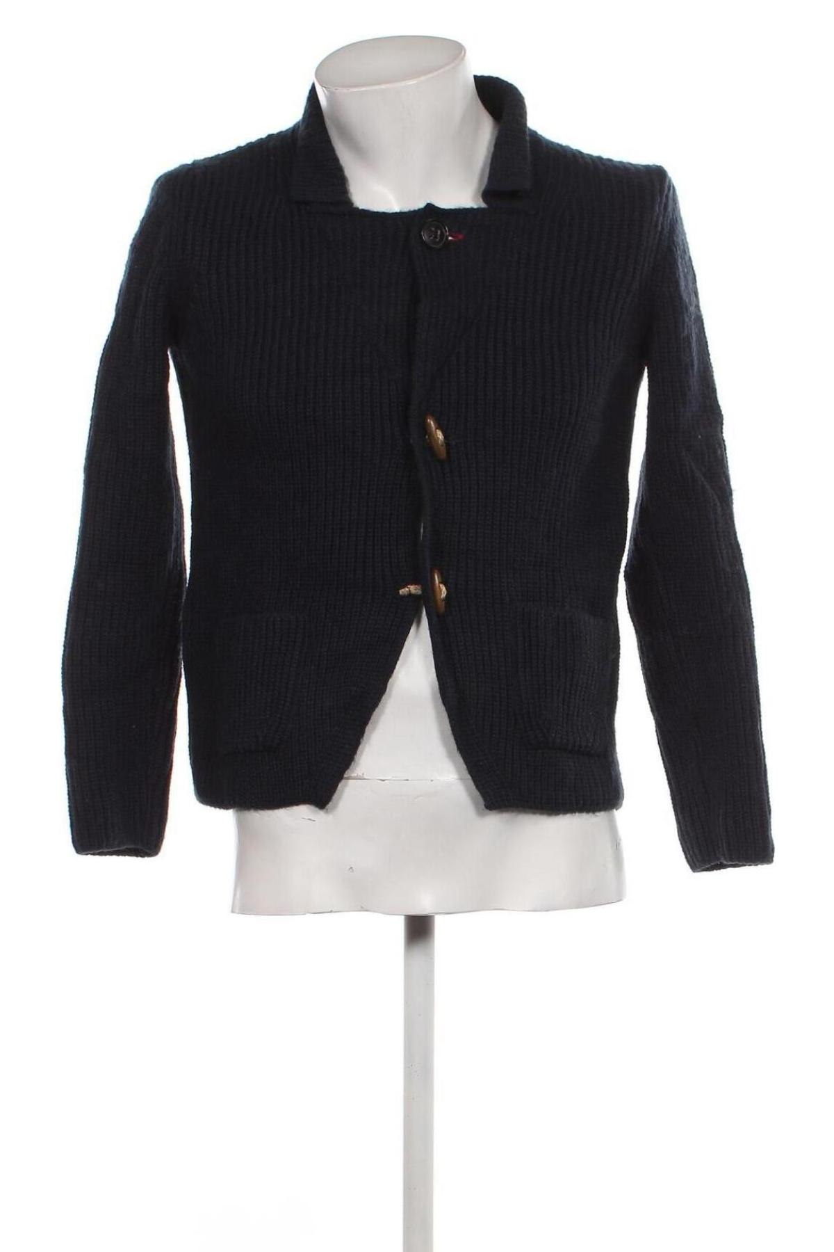 Jachetă tricotată de bărbați Pull&Bear, Mărime S, Culoare Albastru, Preț 34,34 Lei