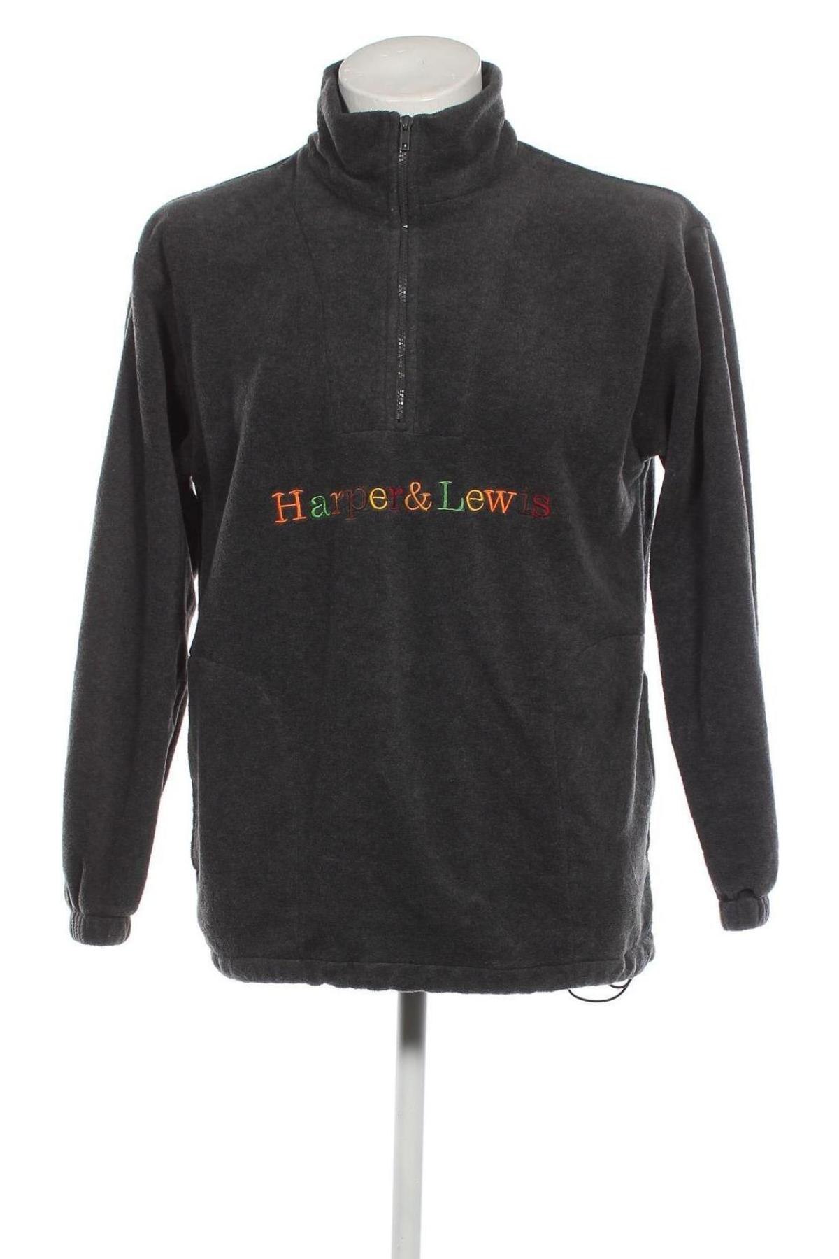 Ανδρική μπλούζα fleece, Μέγεθος L, Χρώμα Γκρί, Τιμή 5,83 €