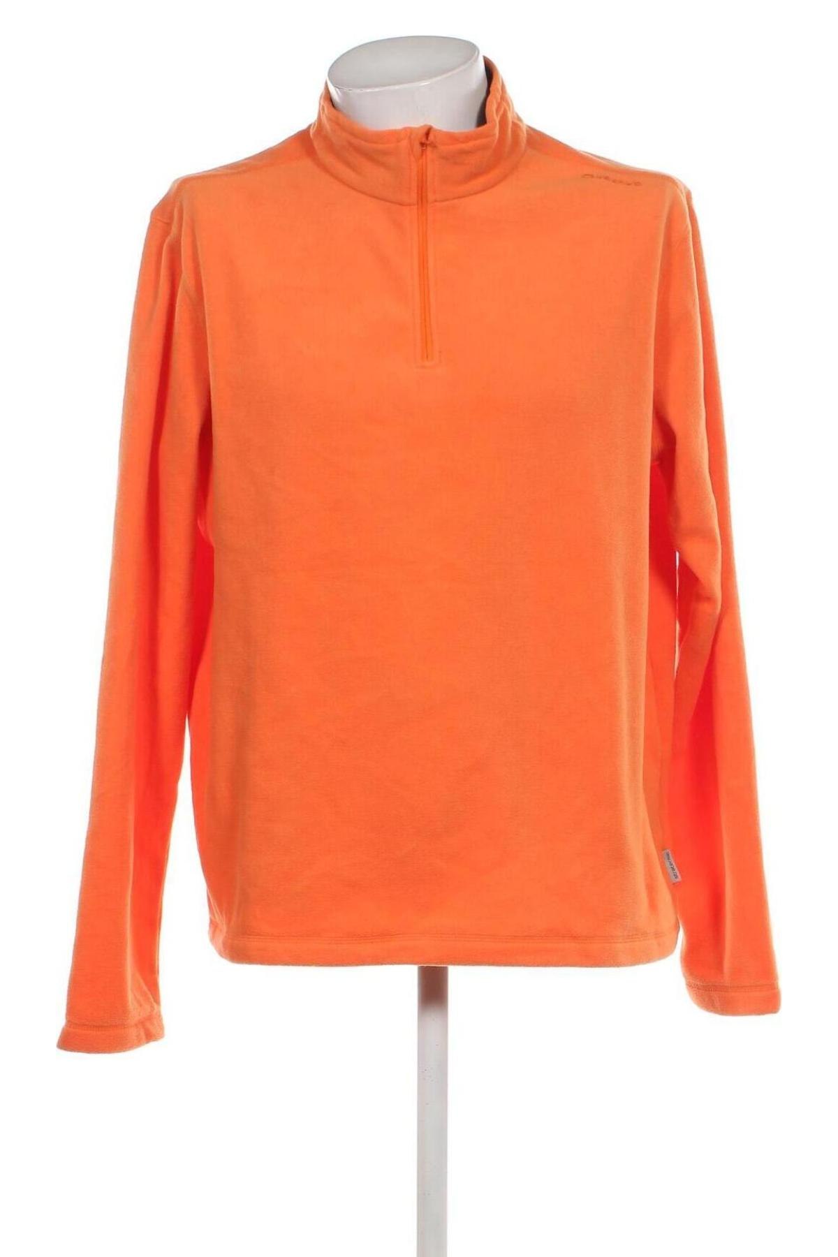 Мъжка поларена блуза Quechua, Размер M, Цвят Оранжев, Цена 23,00 лв.