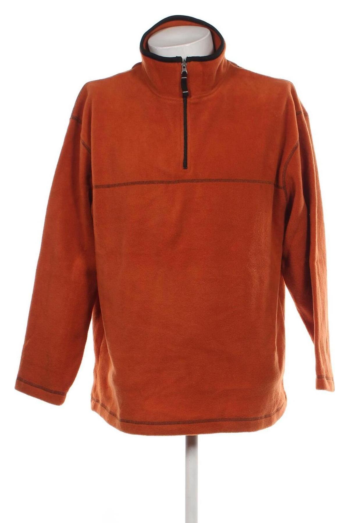 Ανδρική μπλούζα fleece Angelo Litrico, Μέγεθος XL, Χρώμα Πορτοκαλί, Τιμή 6,35 €