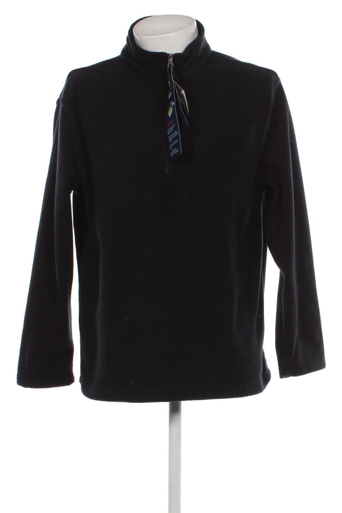 Ανδρική μπλούζα fleece Crane, Μέγεθος L, Χρώμα Μαύρο, Τιμή 6,12 €