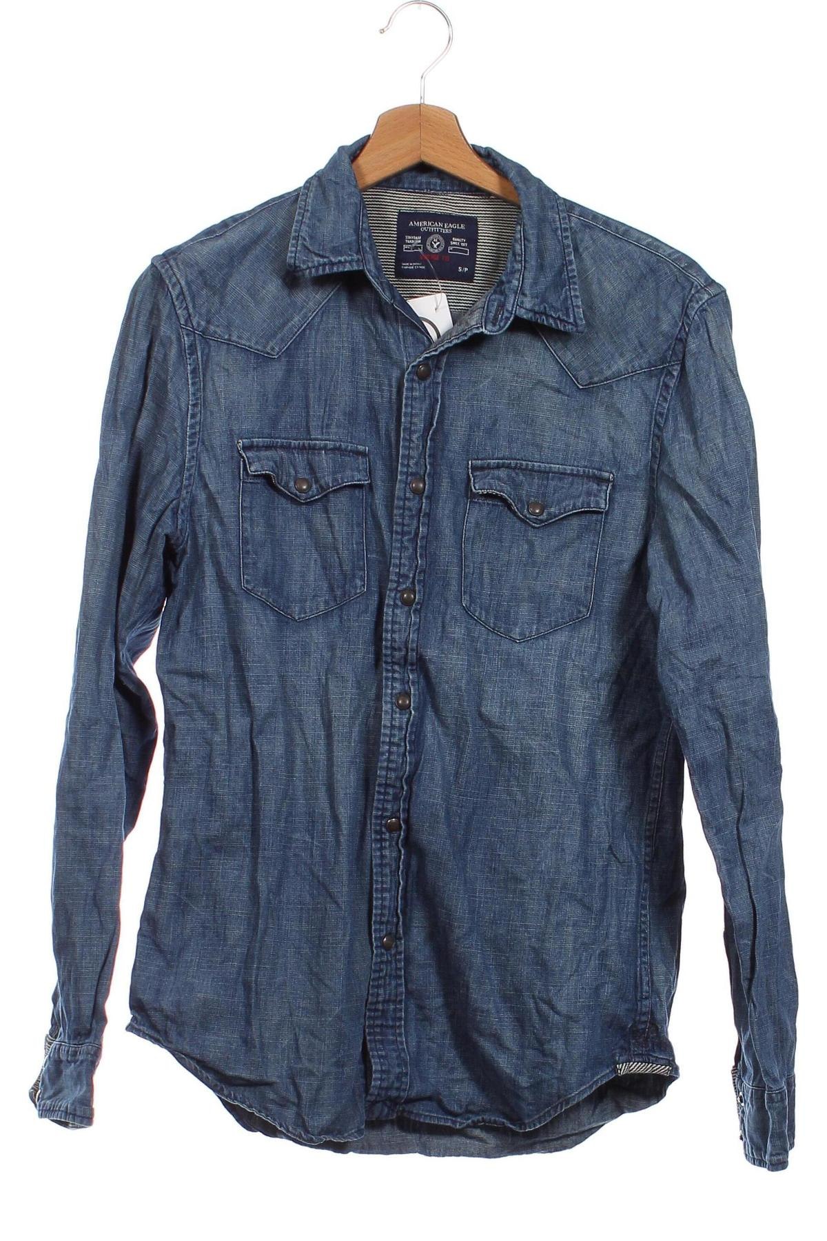 Herrenhemd American Eagle, Größe S, Farbe Blau, Preis 8,28 €