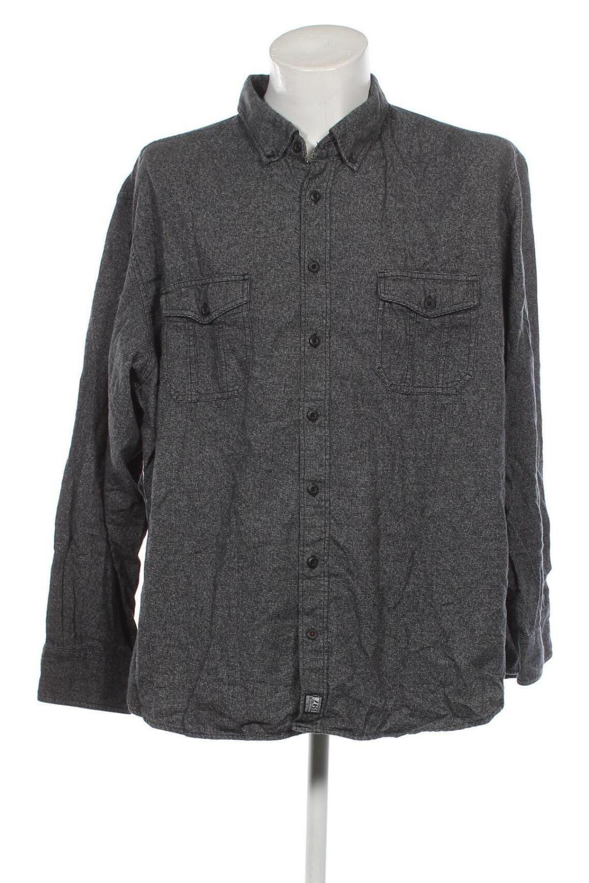 Мъжка риза Angelo Litrico, Размер 4XL, Цвят Черен, Цена 27,26 лв.