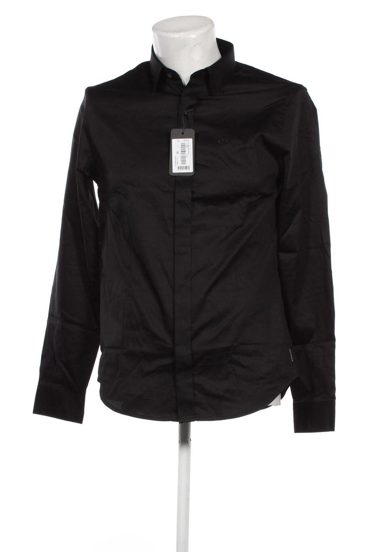 Мъжка риза Armani Exchange, Размер L, Цвят Черен, Цена 161,00 лв.