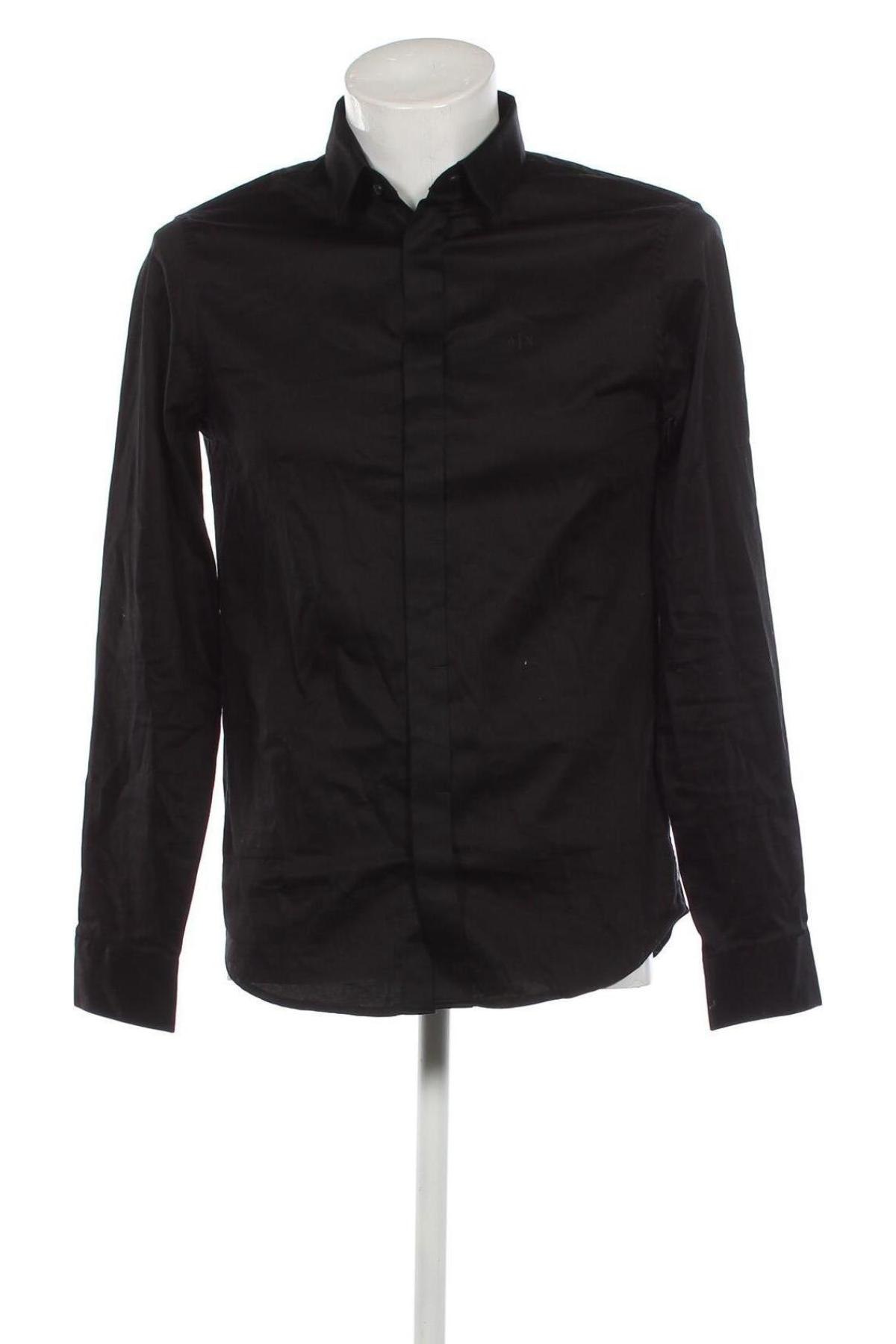 Ανδρικό πουκάμισο Armani Exchange, Μέγεθος M, Χρώμα Μαύρο, Τιμή 49,79 €