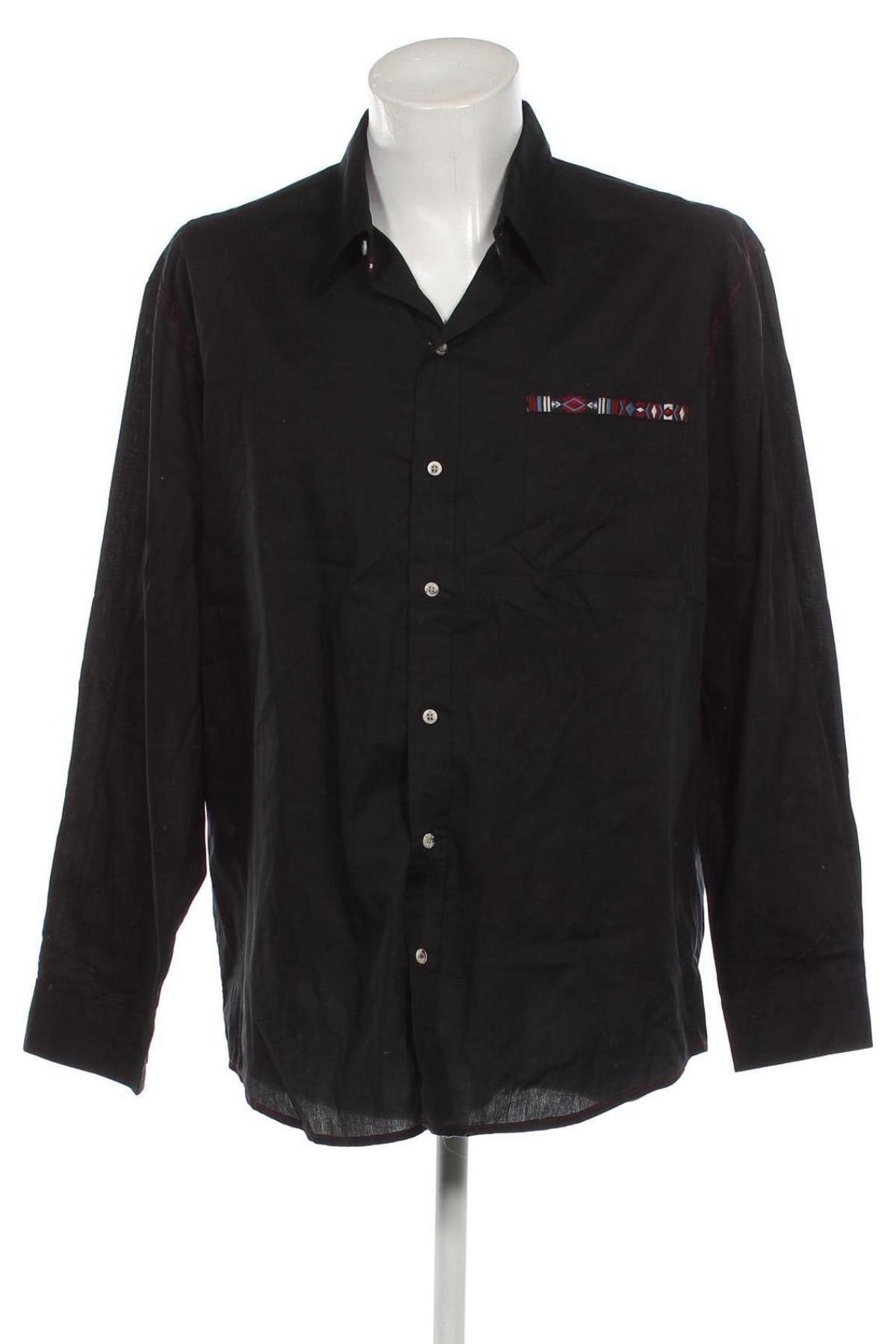 Мъжка риза Atlas For Men, Размер XXL, Цвят Черен, Цена 13,05 лв.