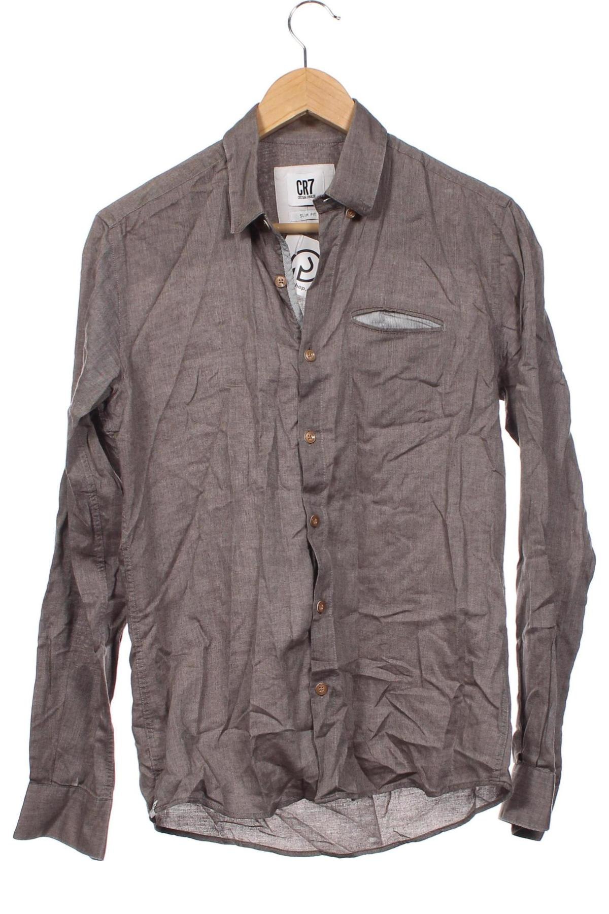 Ανδρικό πουκάμισο CR7, Μέγεθος S, Χρώμα  Μπέζ, Τιμή 19,07 €