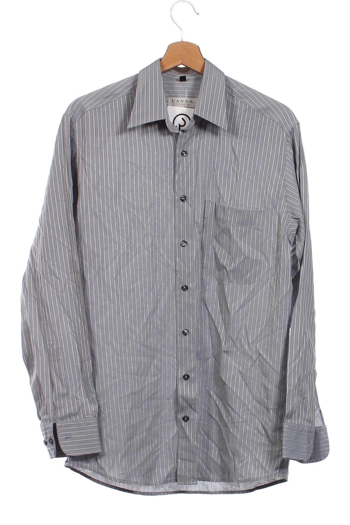 Herrenhemd Canda, Größe S, Farbe Grau, Preis 4,04 €