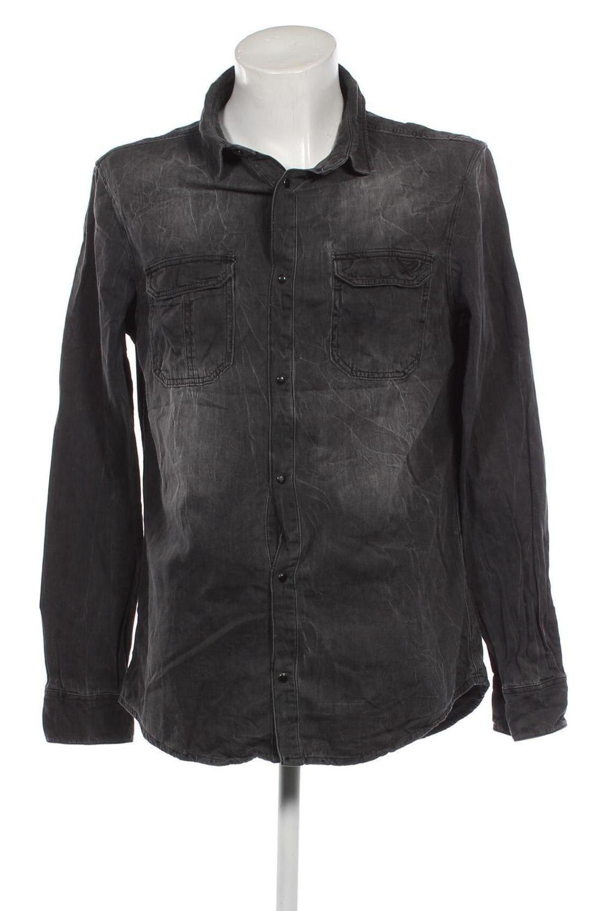 Ανδρικό πουκάμισο Distorted people, Μέγεθος XL, Χρώμα Μαύρο, Τιμή 19,79 €