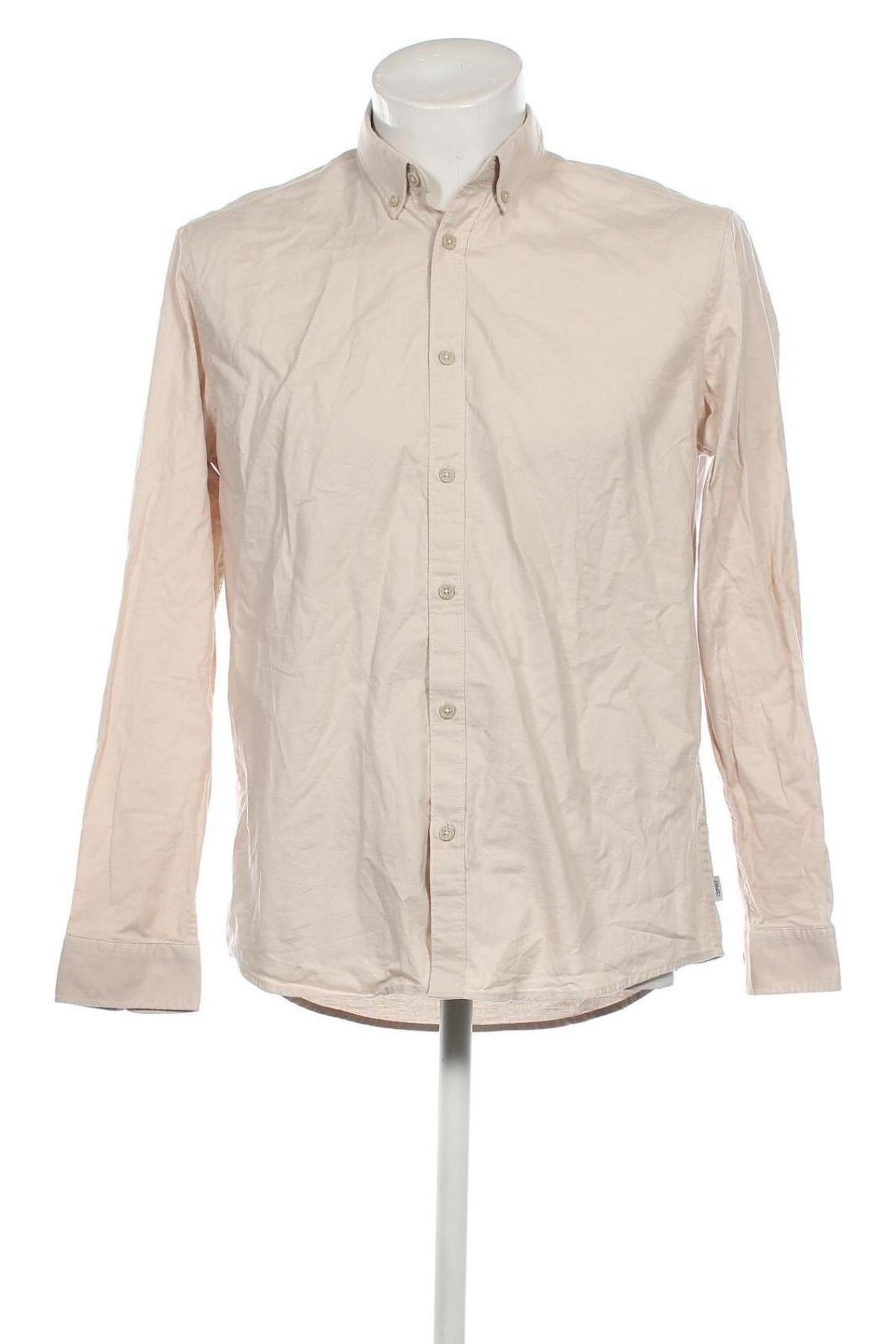 Ανδρικό πουκάμισο Esprit, Μέγεθος M, Χρώμα  Μπέζ, Τιμή 21,03 €