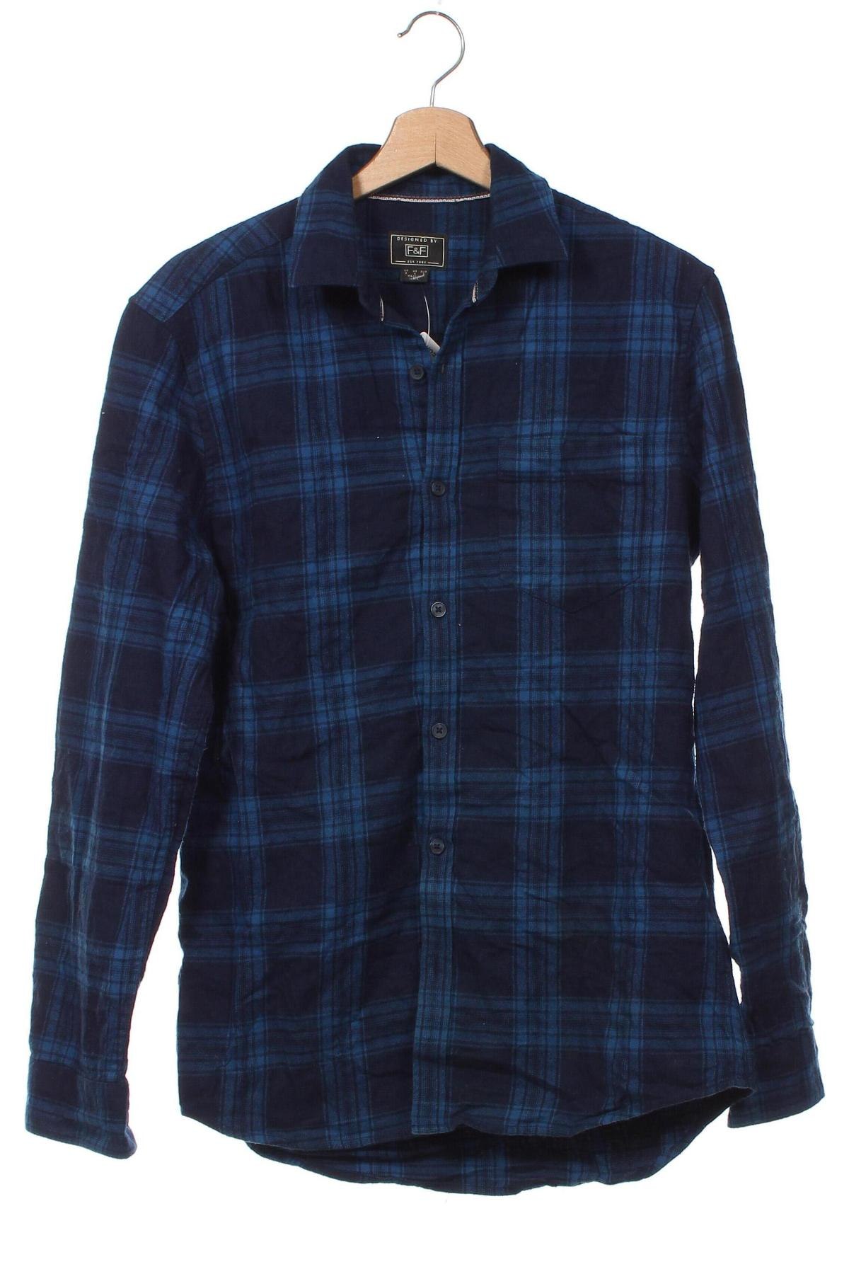Ανδρικό πουκάμισο F&F, Μέγεθος S, Χρώμα Μπλέ, Τιμή 5,02 €
