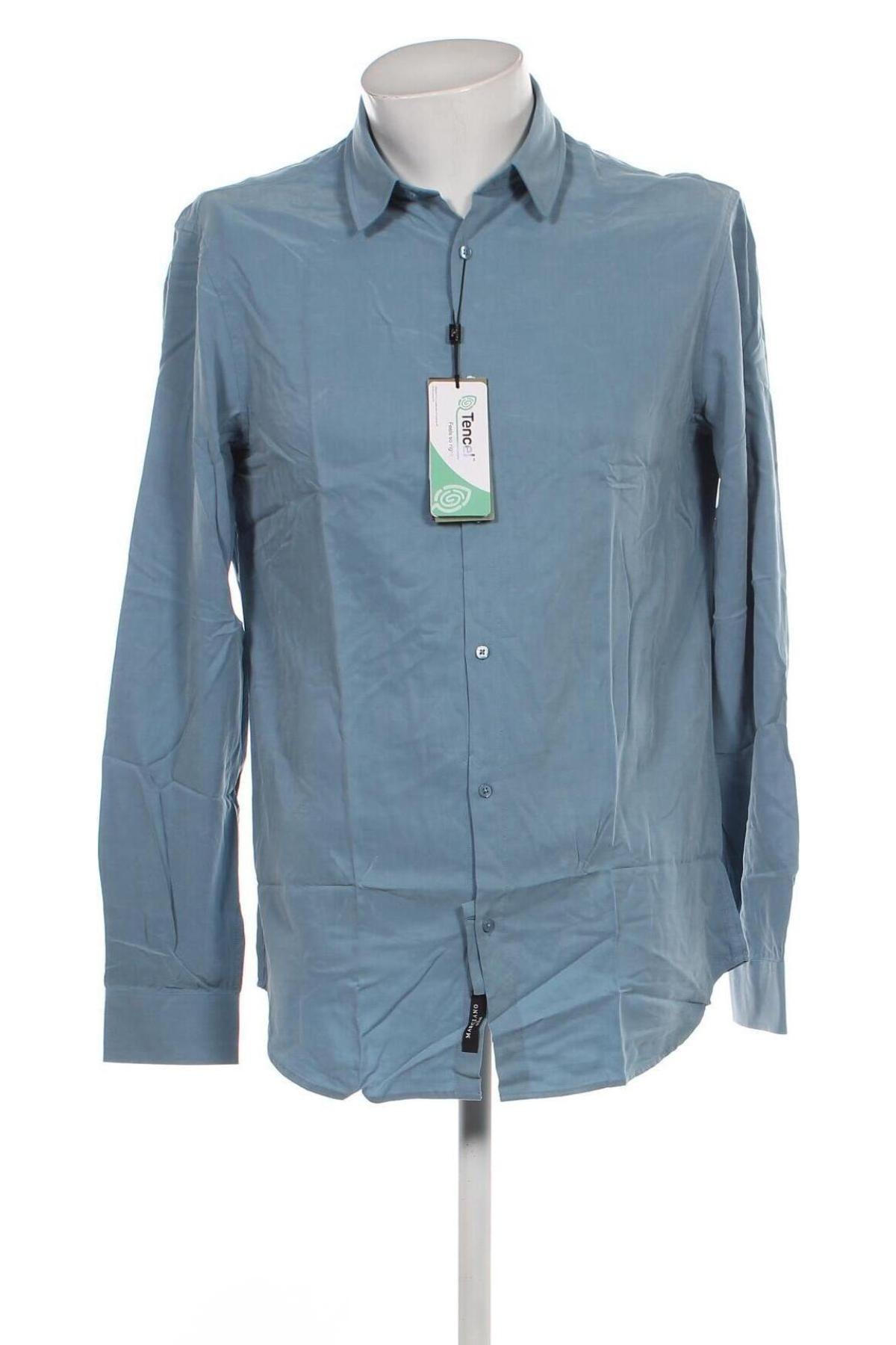 Ανδρικό πουκάμισο Guess By Marciano, Μέγεθος L, Χρώμα Μπλέ, Τιμή 82,99 €
