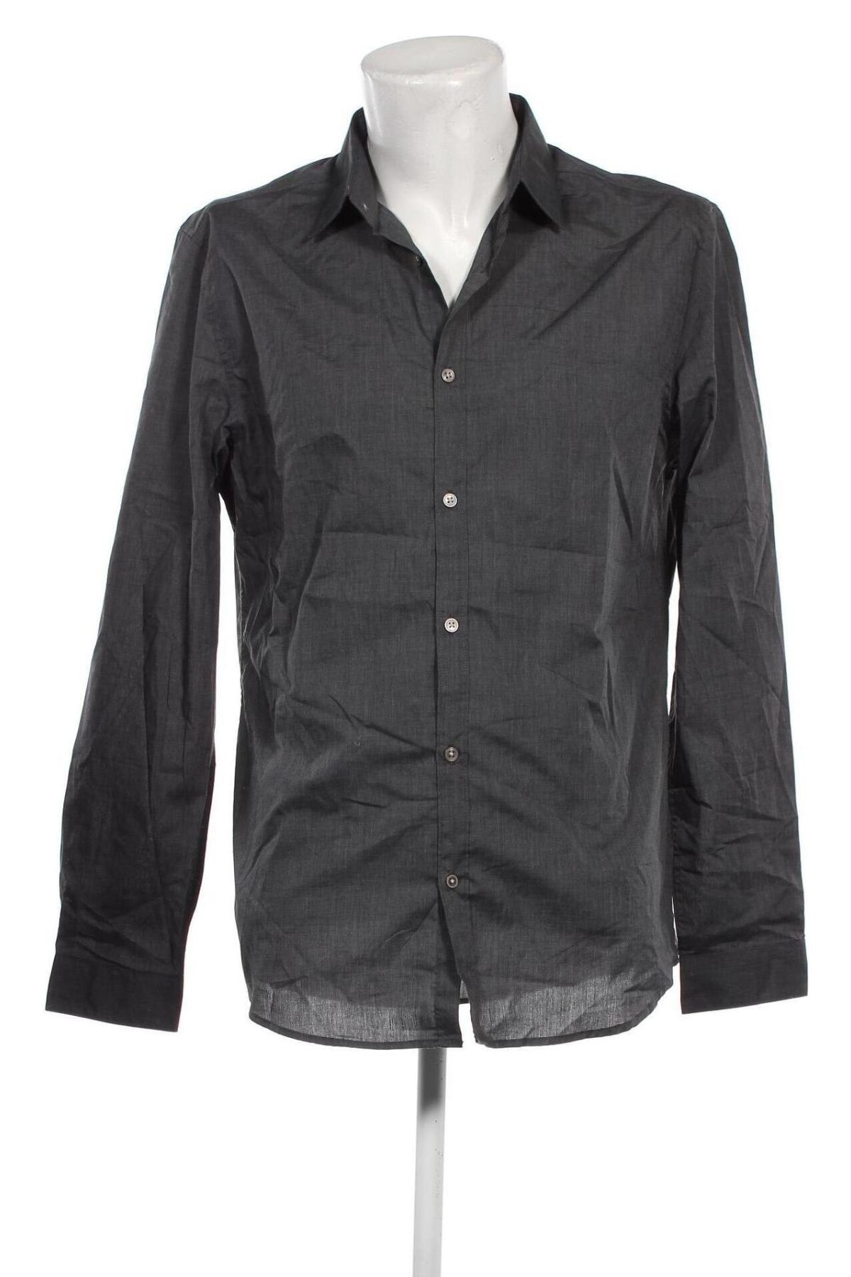 Herrenhemd H&M, Größe L, Farbe Grau, Preis 15,68 €