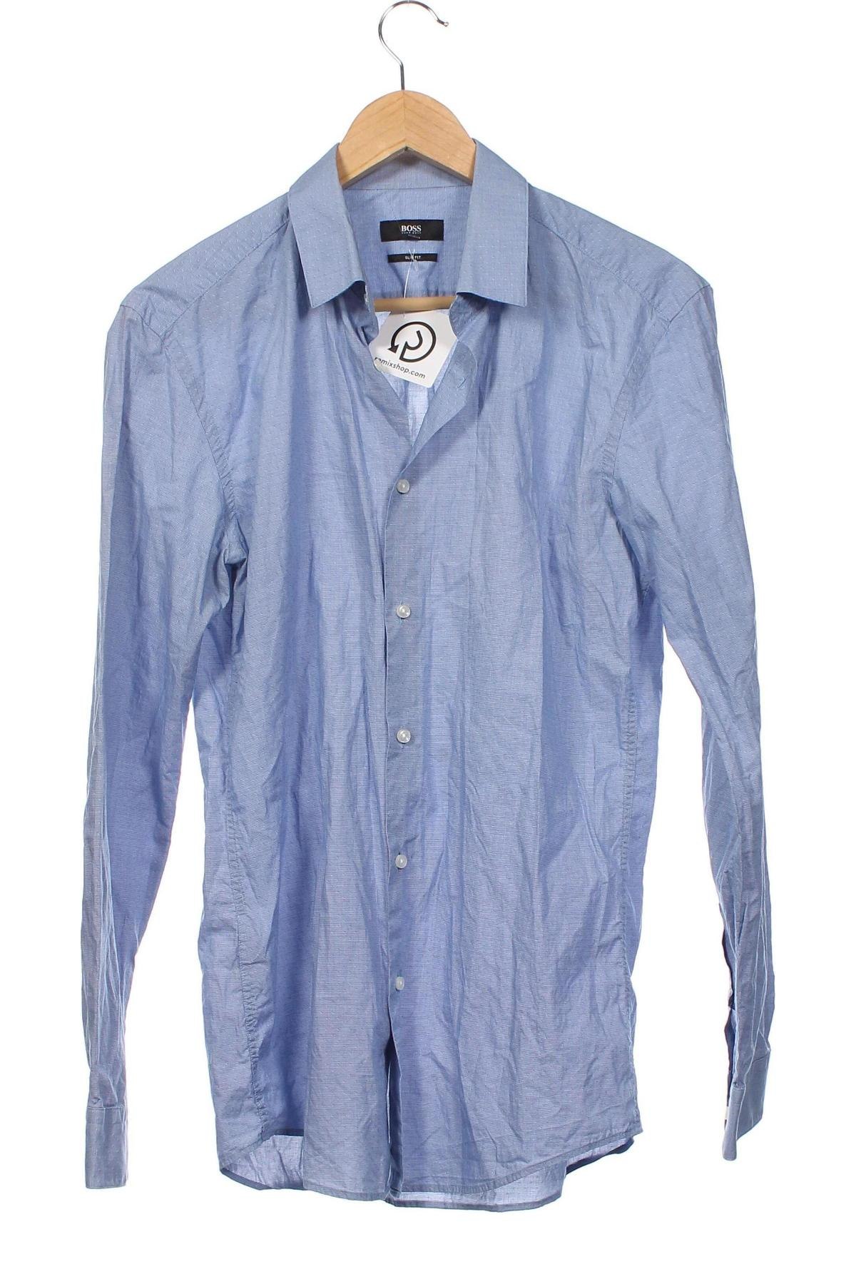Ανδρικό πουκάμισο Hugo Boss, Μέγεθος M, Χρώμα Μπλέ, Τιμή 40,99 €