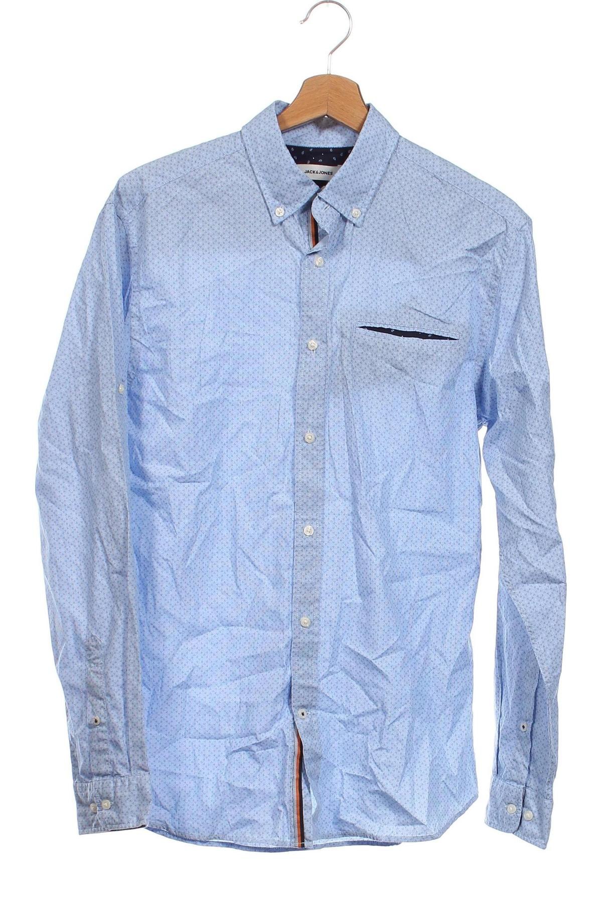 Herrenhemd Jack & Jones, Größe M, Farbe Blau, Preis 23,66 €