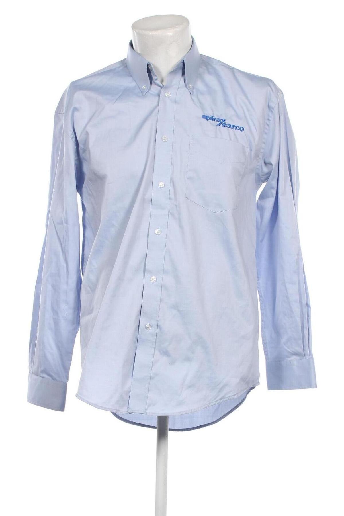 Ανδρικό πουκάμισο Kustom Kit, Μέγεθος L, Χρώμα Μπλέ, Τιμή 5,80 €