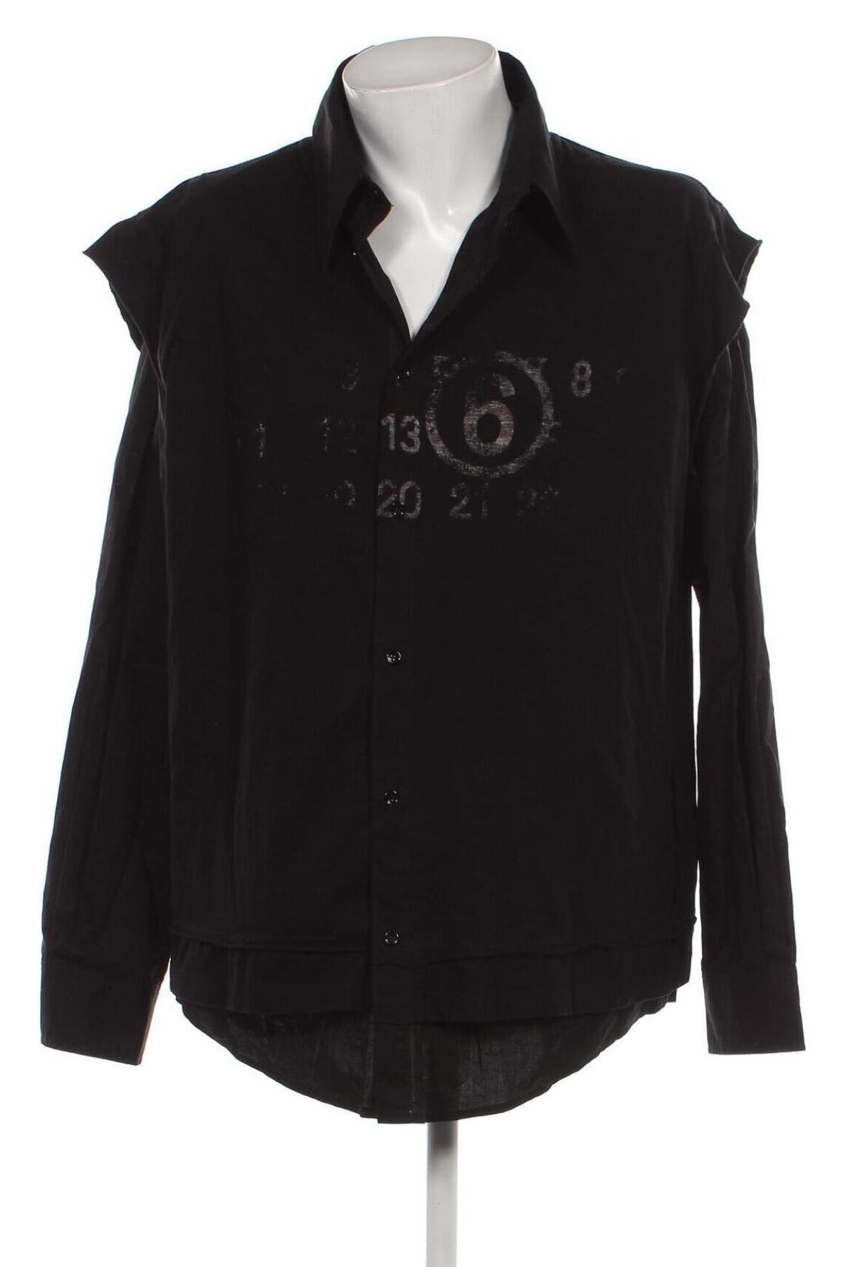 Ανδρικό πουκάμισο MM6 Maison Martin Margiela, Μέγεθος XXL, Χρώμα Μαύρο, Τιμή 329,04 €