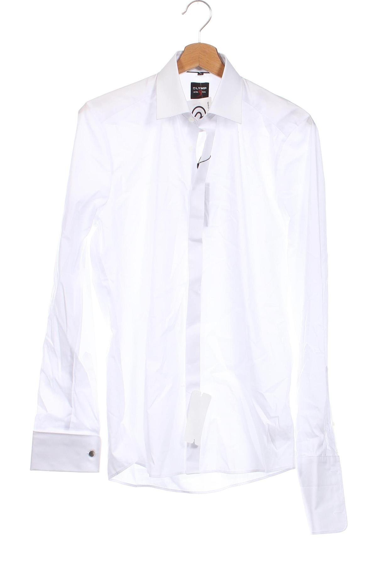 Ανδρικό πουκάμισο Olymp, Μέγεθος S, Χρώμα Λευκό, Τιμή 41,42 €