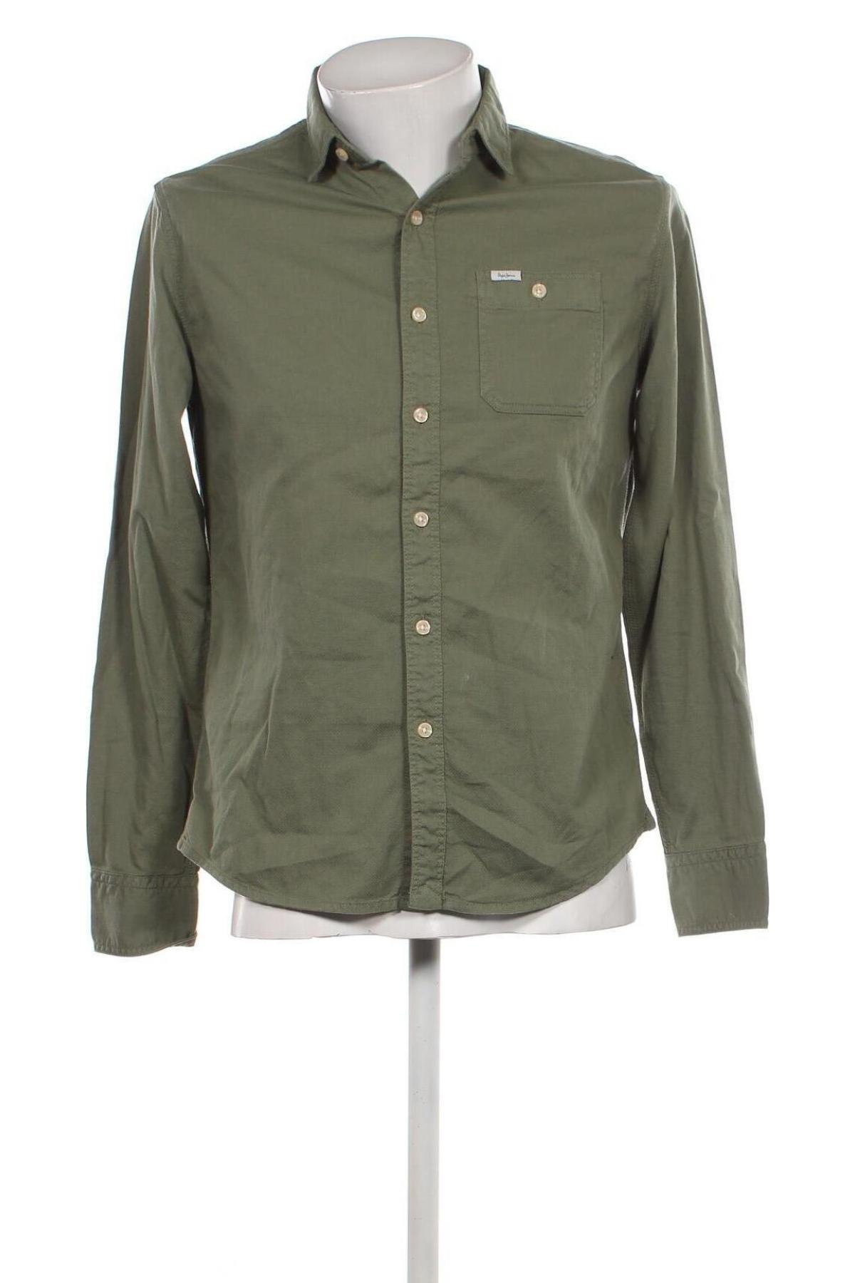 Мъжка риза Pepe Jeans, Размер S, Цвят Зелен, Цена 66,96 лв.