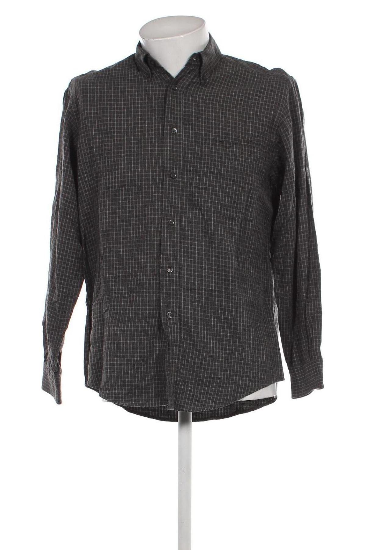 Мъжка риза Pull&Bear, Размер L, Цвят Сив, Цена 14,21 лв.