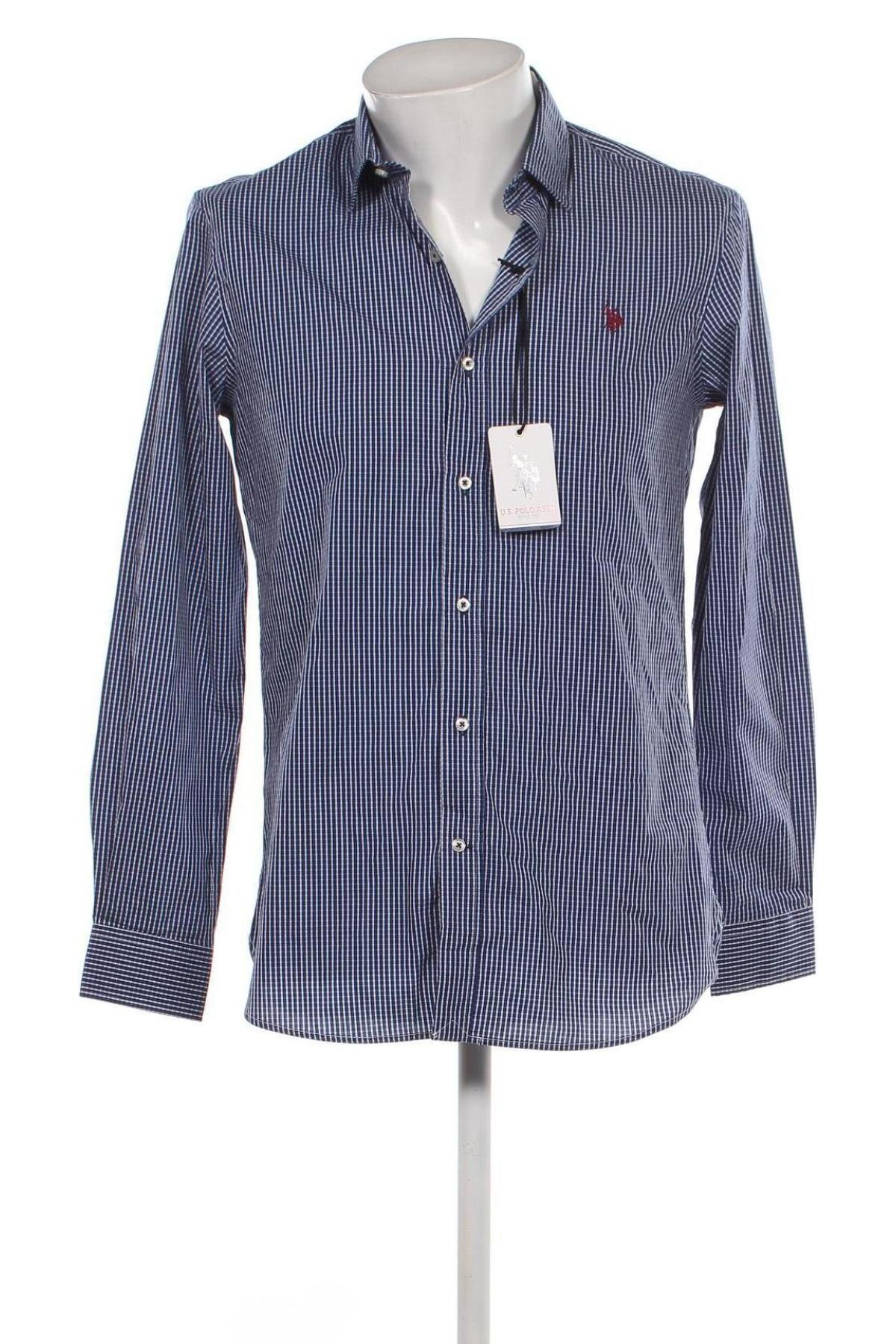 Мъжка риза U.S. Polo Assn., Размер M, Цвят Син, Цена 66,96 лв.