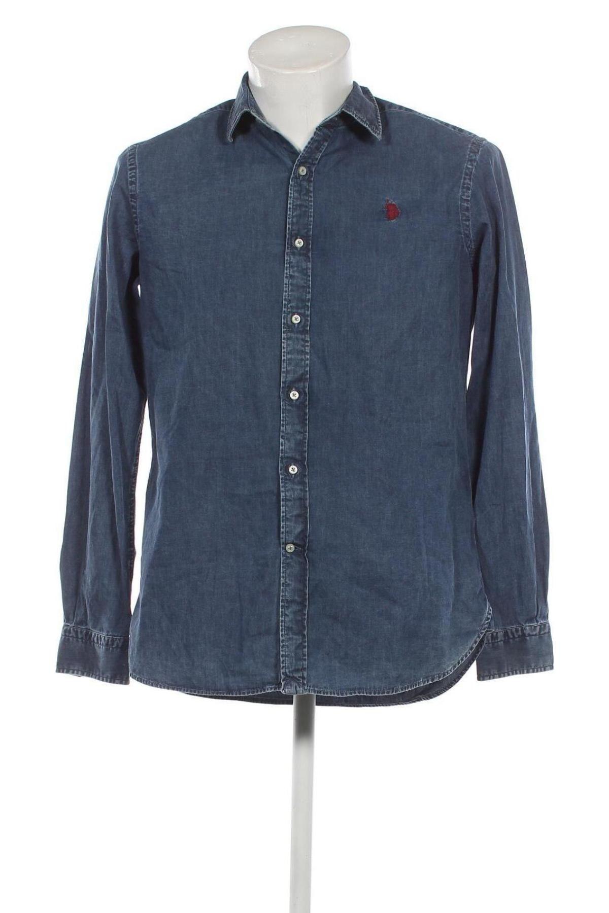 Ανδρικό πουκάμισο U.S. Polo Assn., Μέγεθος L, Χρώμα Μπλέ, Τιμή 34,52 €