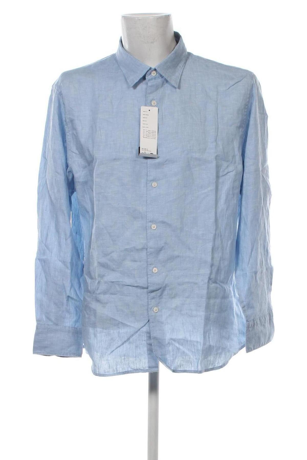Herrenhemd Uniqlo, Größe XXL, Farbe Blau, Preis € 15,00