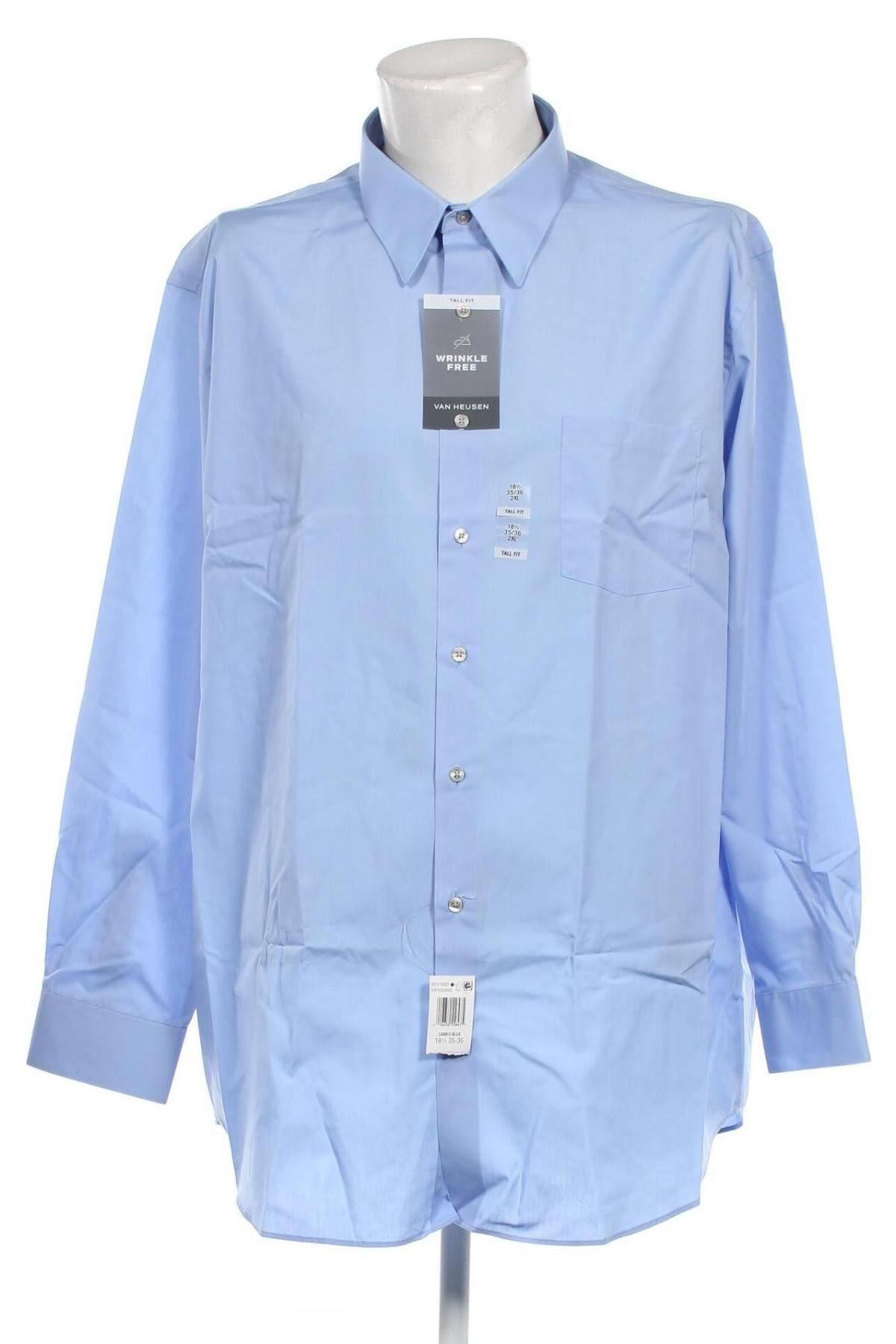 Мъжка риза Van Heusen, Размер XXL, Цвят Син, Цена 31,28 лв.