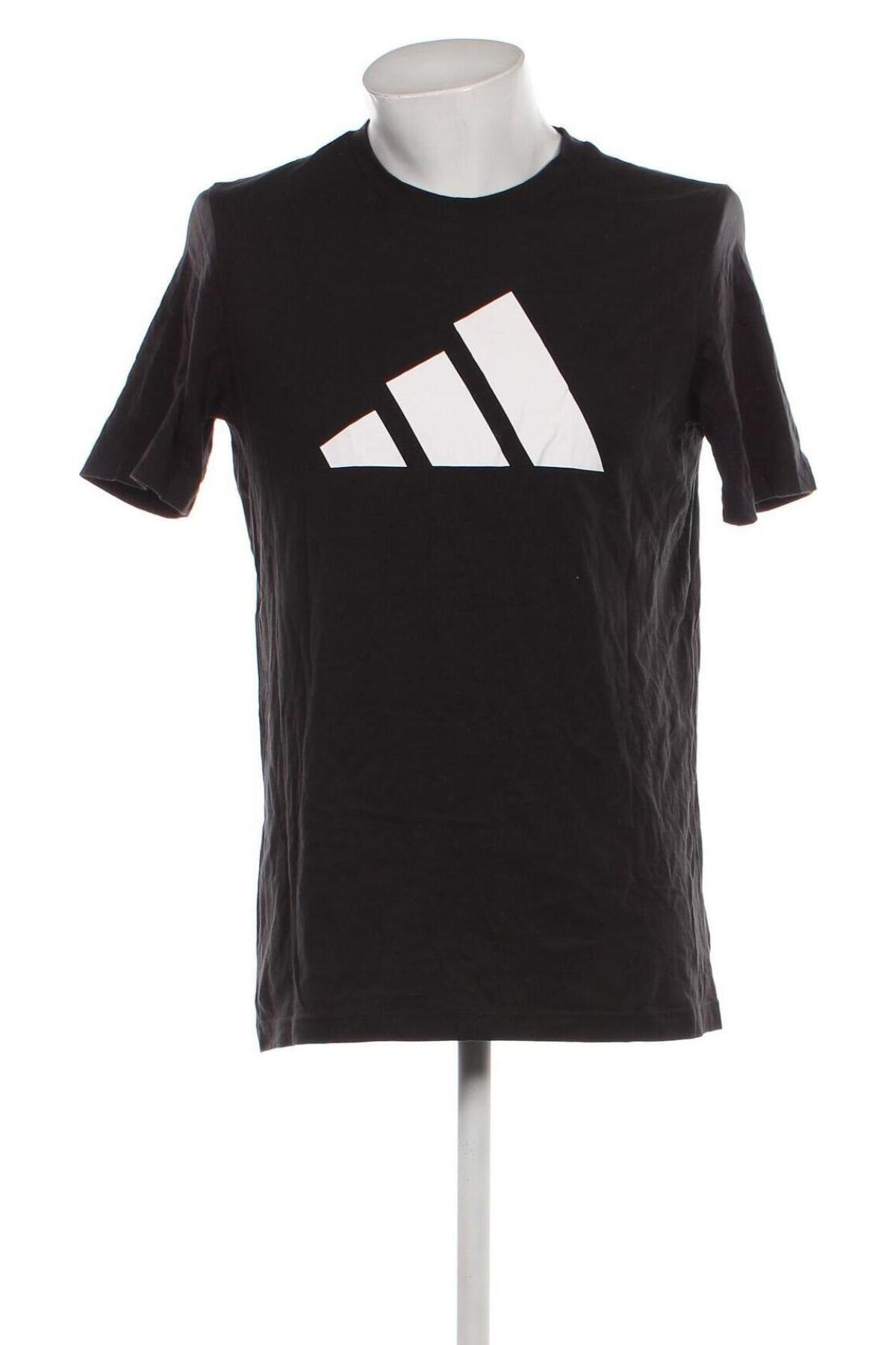 Herren T-Shirt Adidas, Größe M, Farbe Schwarz, Preis € 18,79